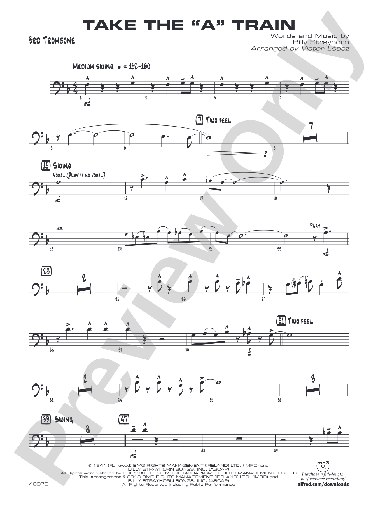 Take the "A" Train: 3rd Trombone