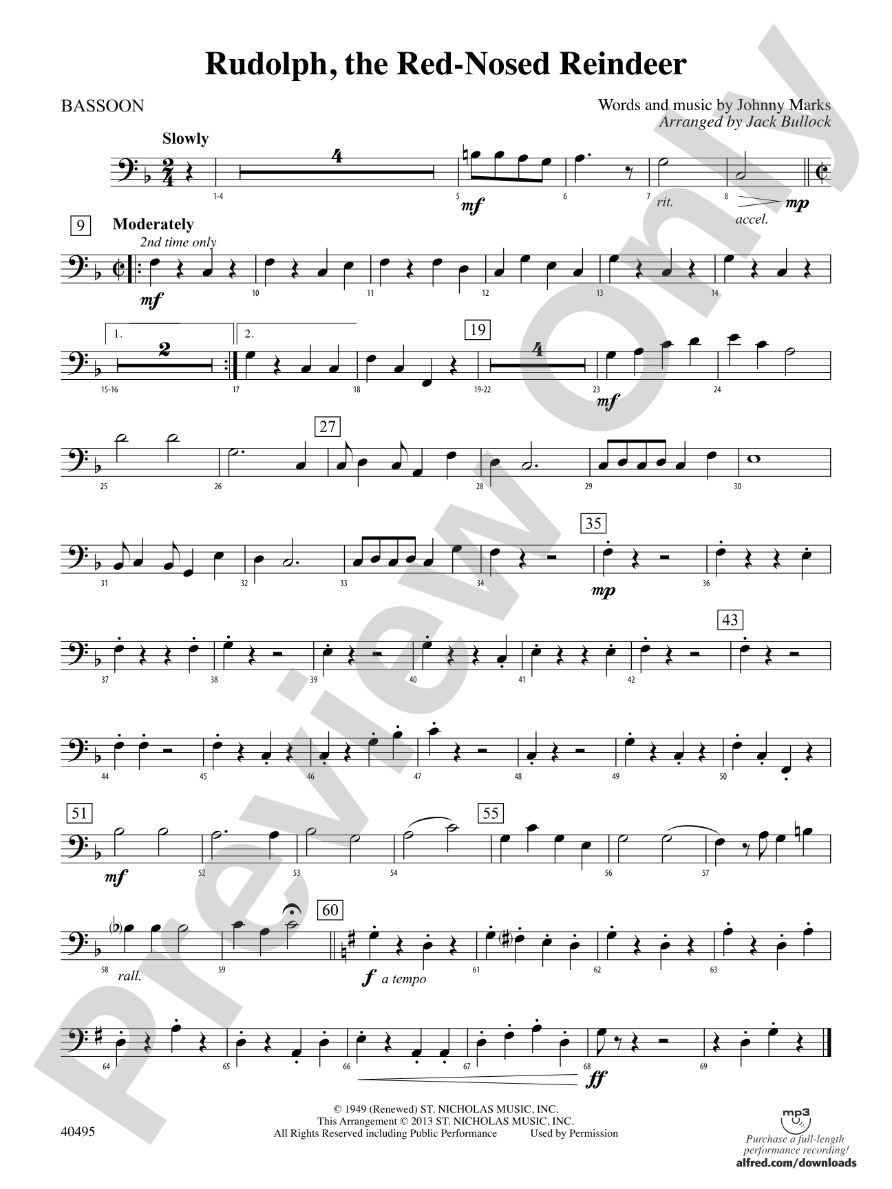 Rudolph, the Red-Nosed Reindeer: Bassoon