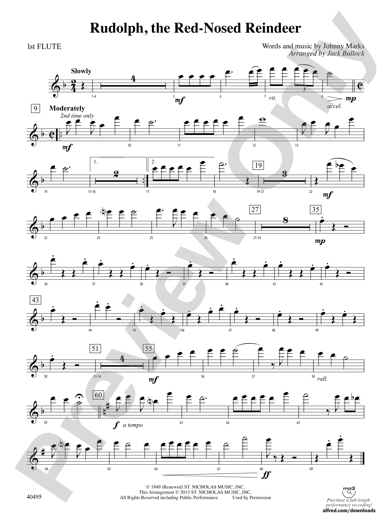 Rudolph, the Red-Nosed Reindeer: Flute