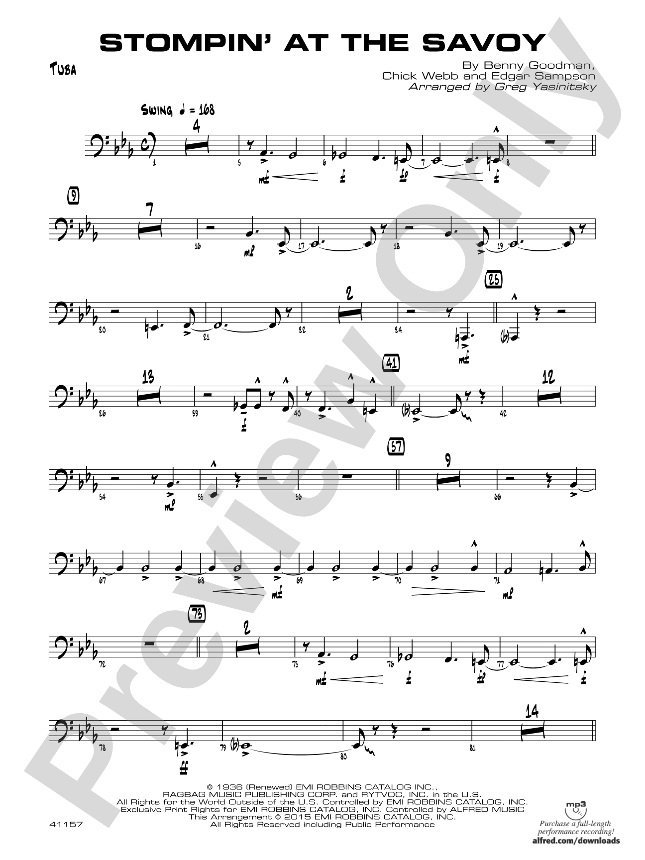 Stompin' at the Savoy: Tuba