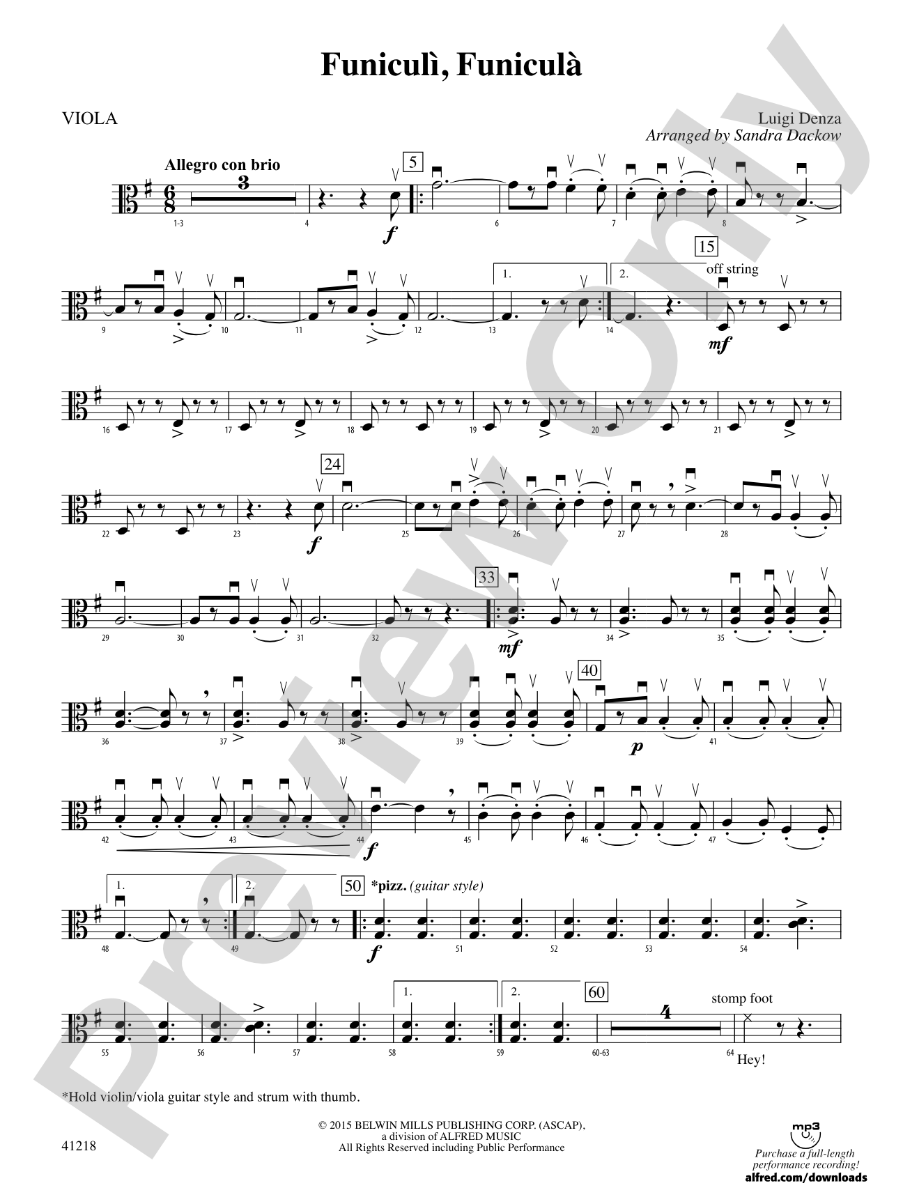 Funiculì, Funiculà: Viola