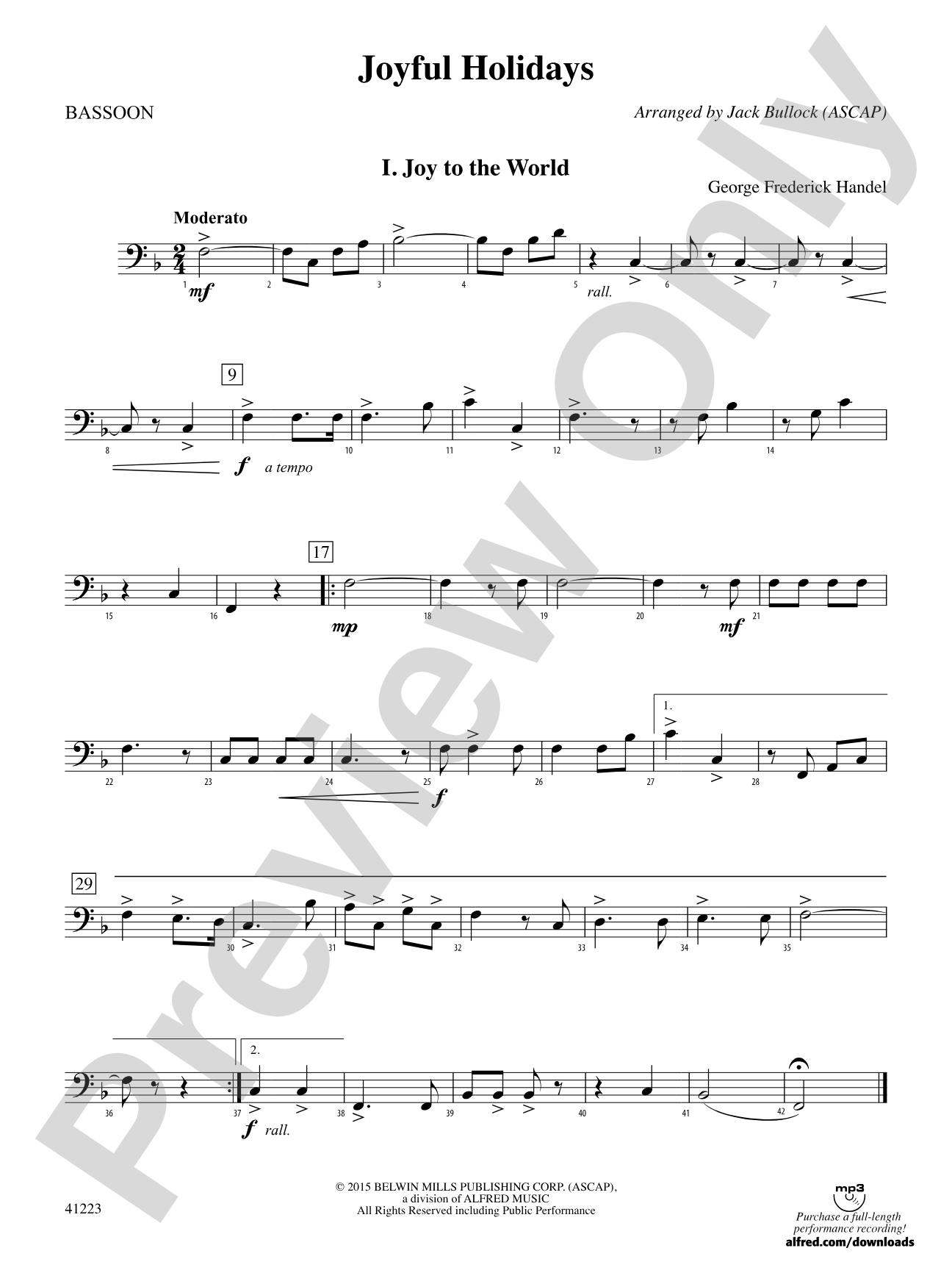 Joyful Holidays: Bassoon