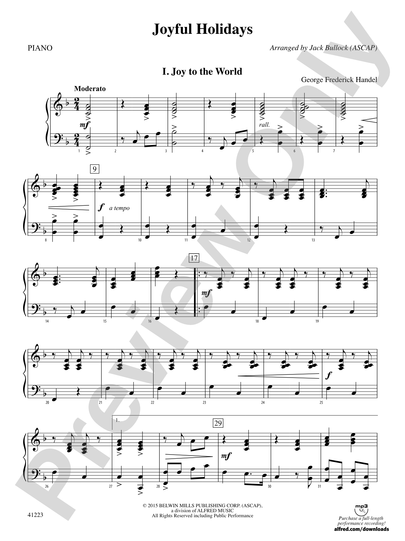 Joyful Holidays: Piano Accompaniment