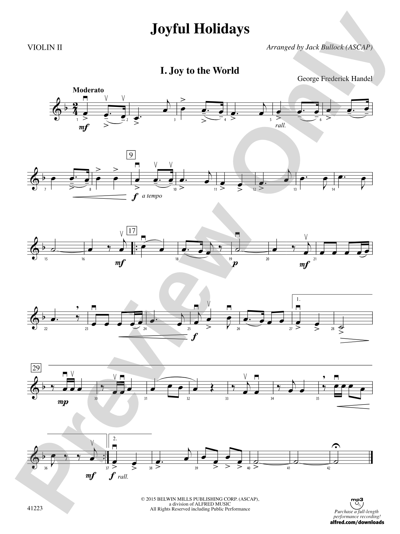 Joyful Holidays: 2nd Violin