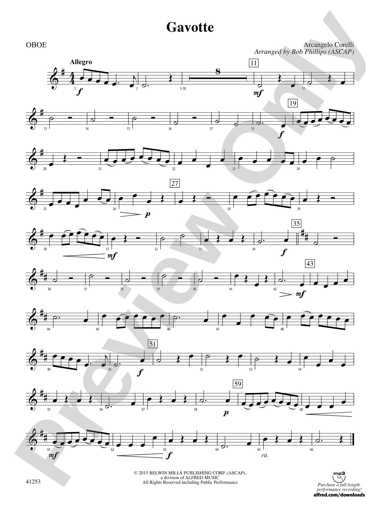 Gavotte: Oboe