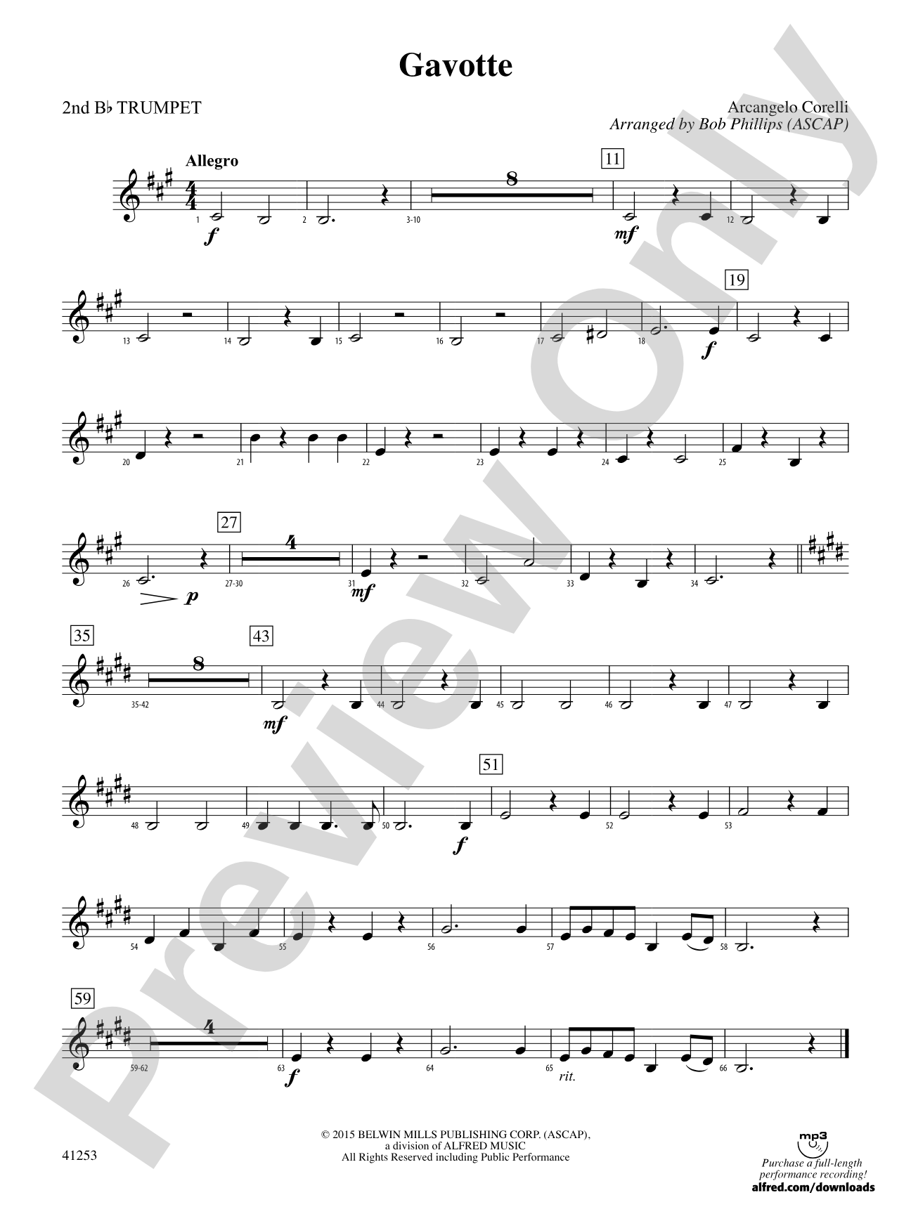 Gavotte: 2nd B-flat Trumpet