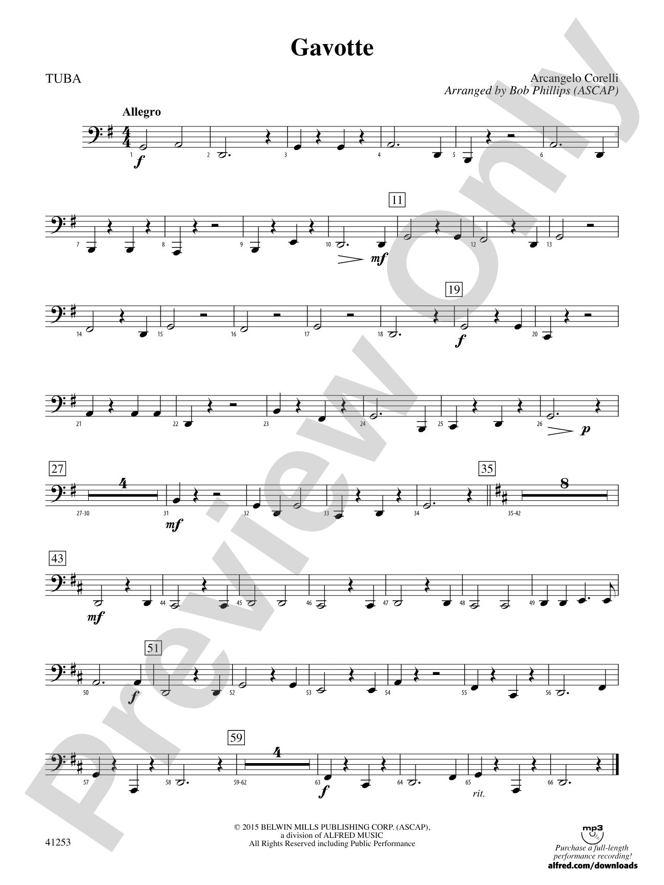 Gavotte: Tuba