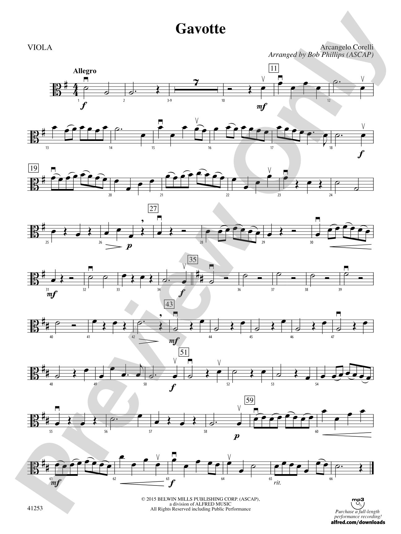 Gavotte: Viola