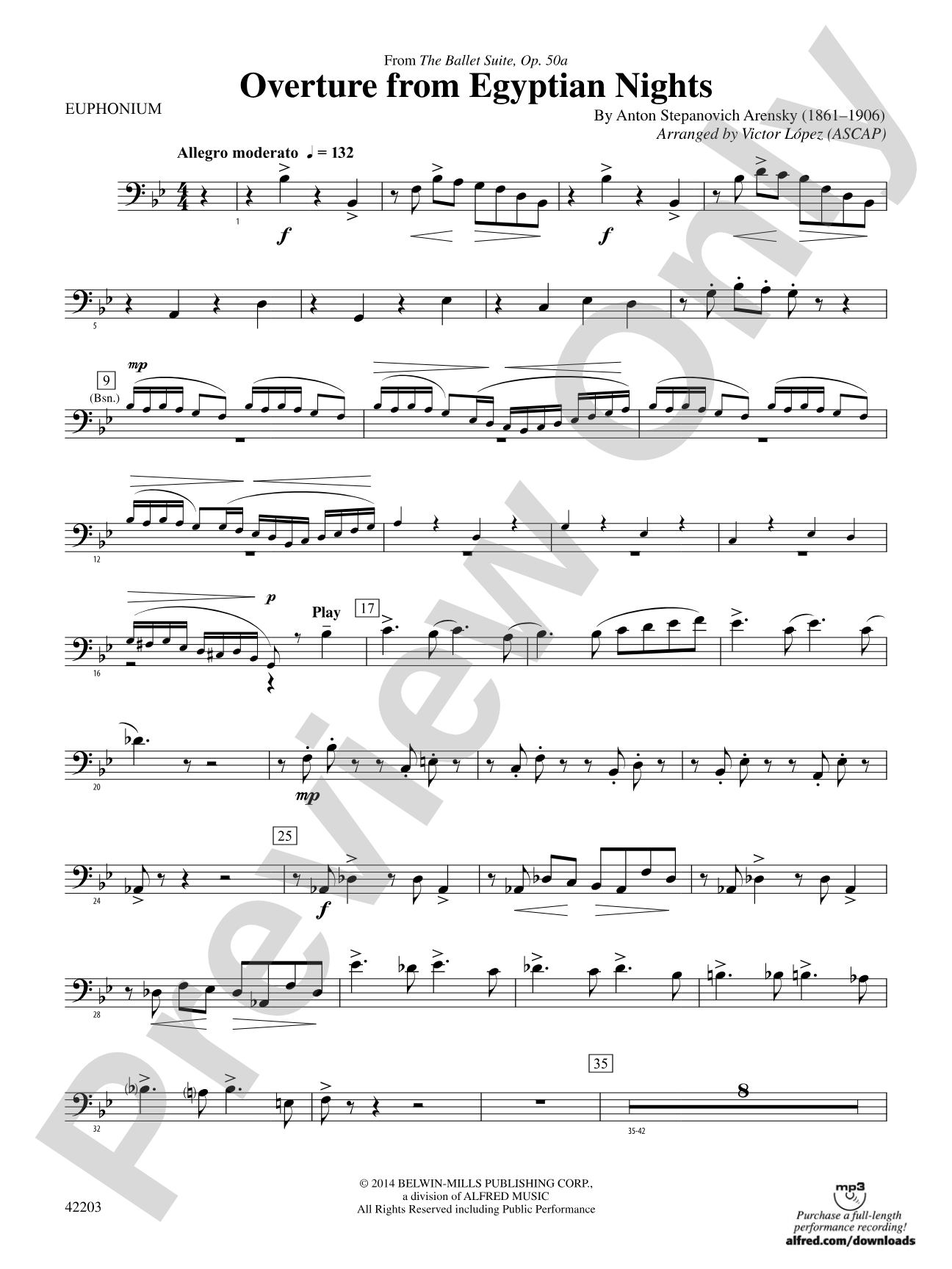 Overture from Egyptian Nights: Baritone B.C.