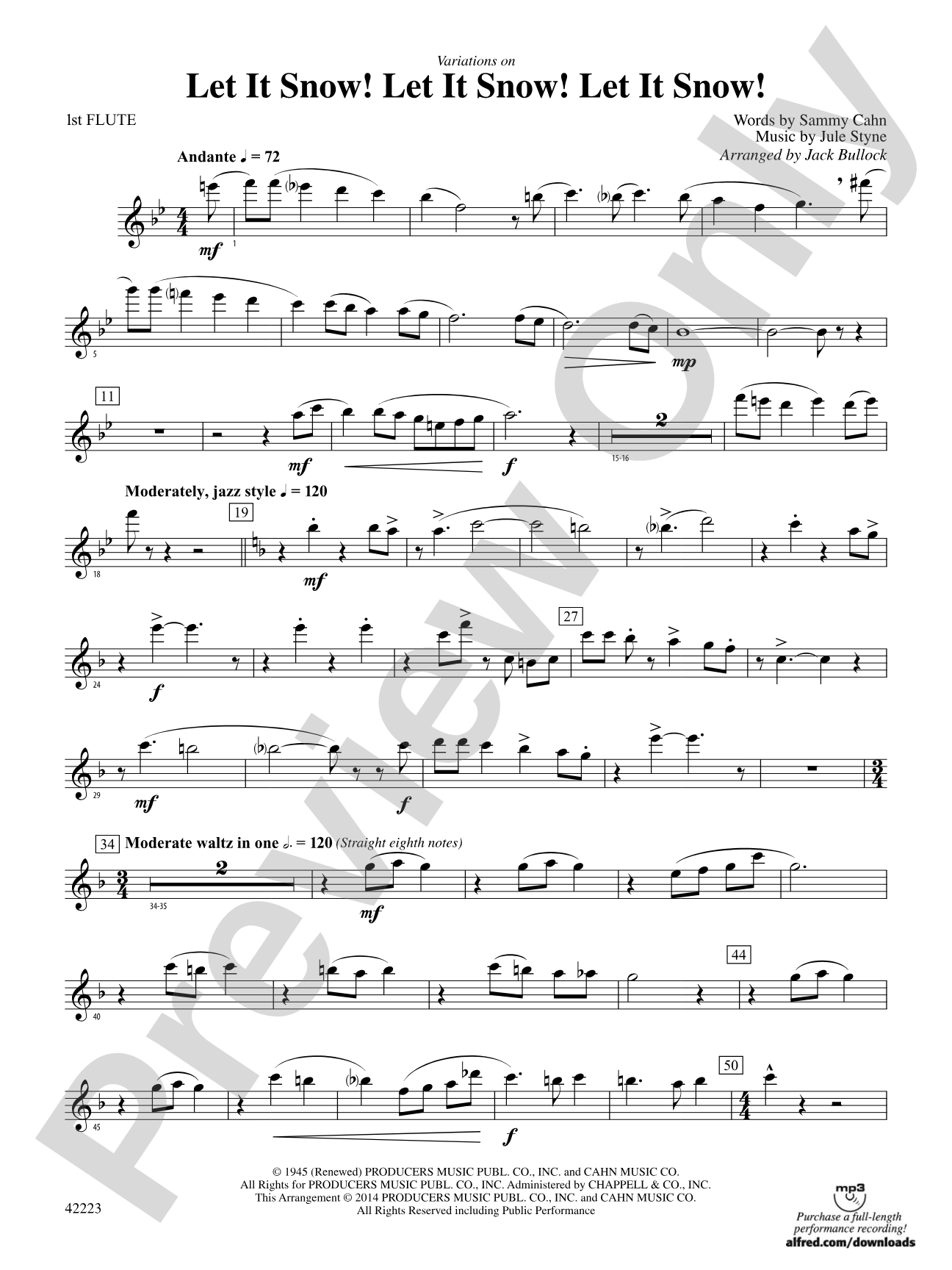 Let It Snow! Let It Snow! Let It Snow!, Variations on: Flute
