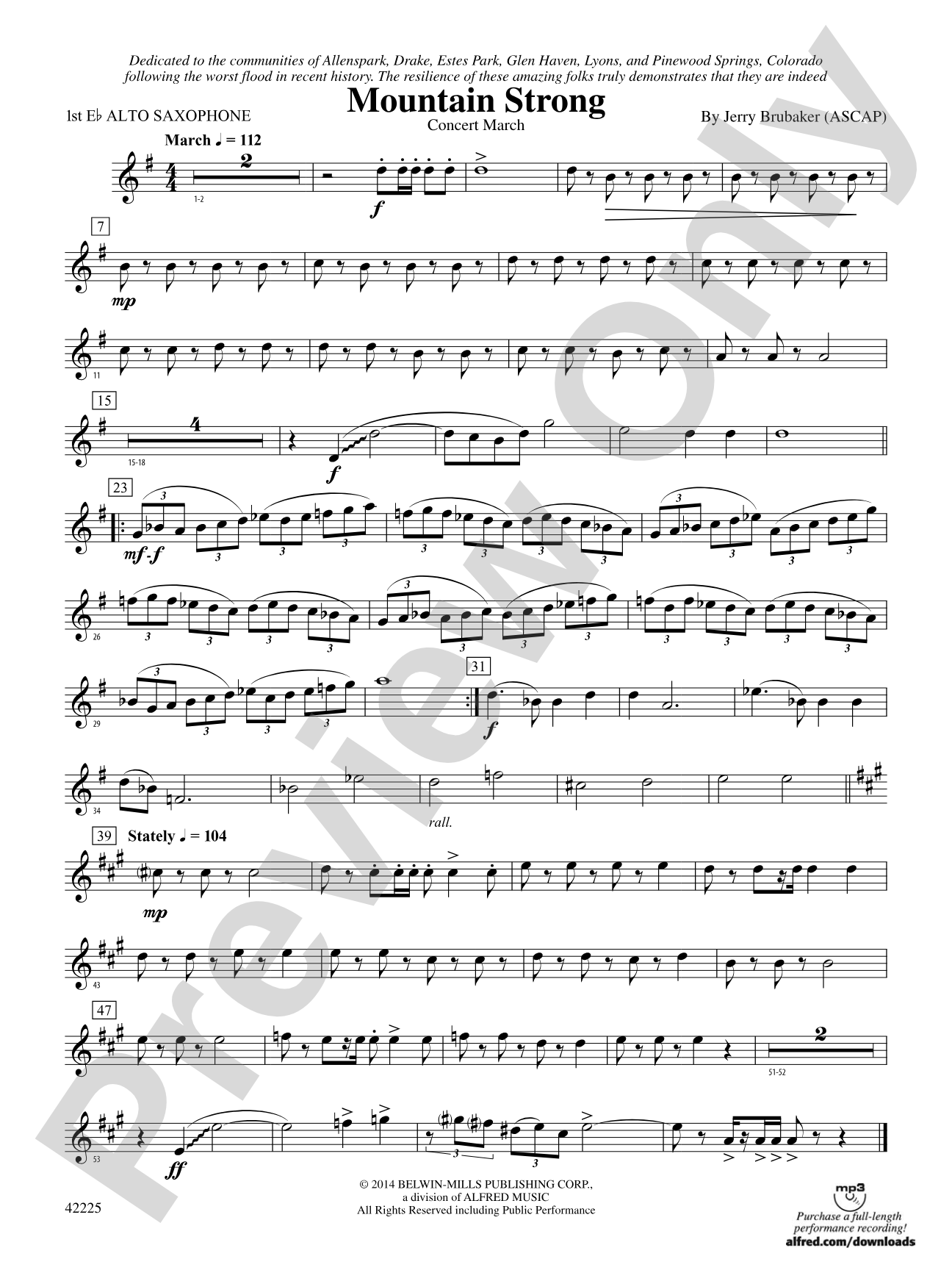 Mountain Strong: E-flat Alto Saxophone