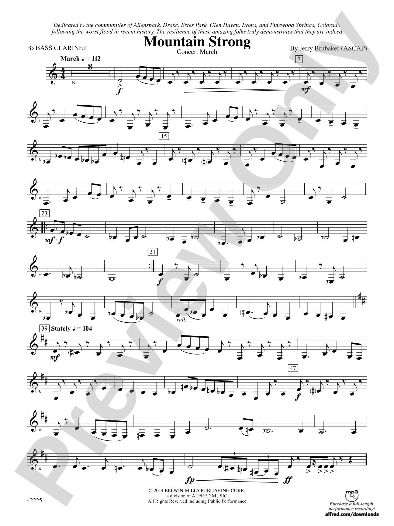Mountain Strong: B-flat Bass Clarinet