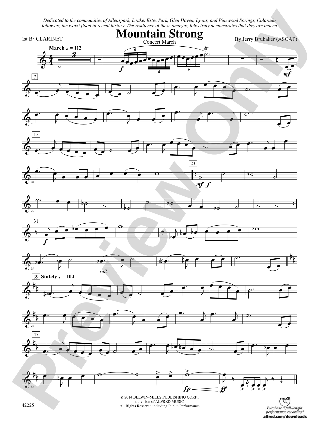 Mountain Strong: 1st B-flat Clarinet