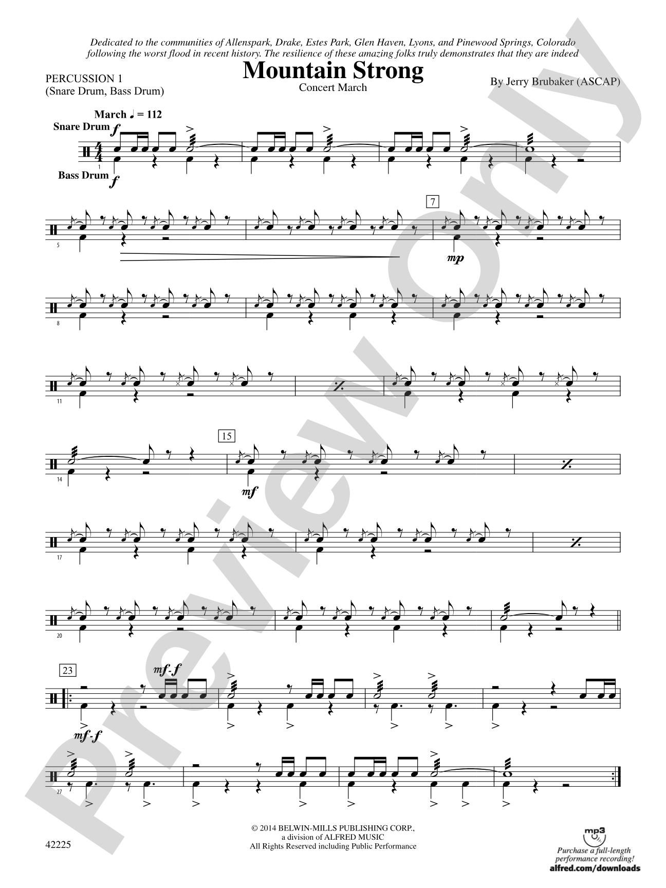 Mountain Strong: 1st Percussion