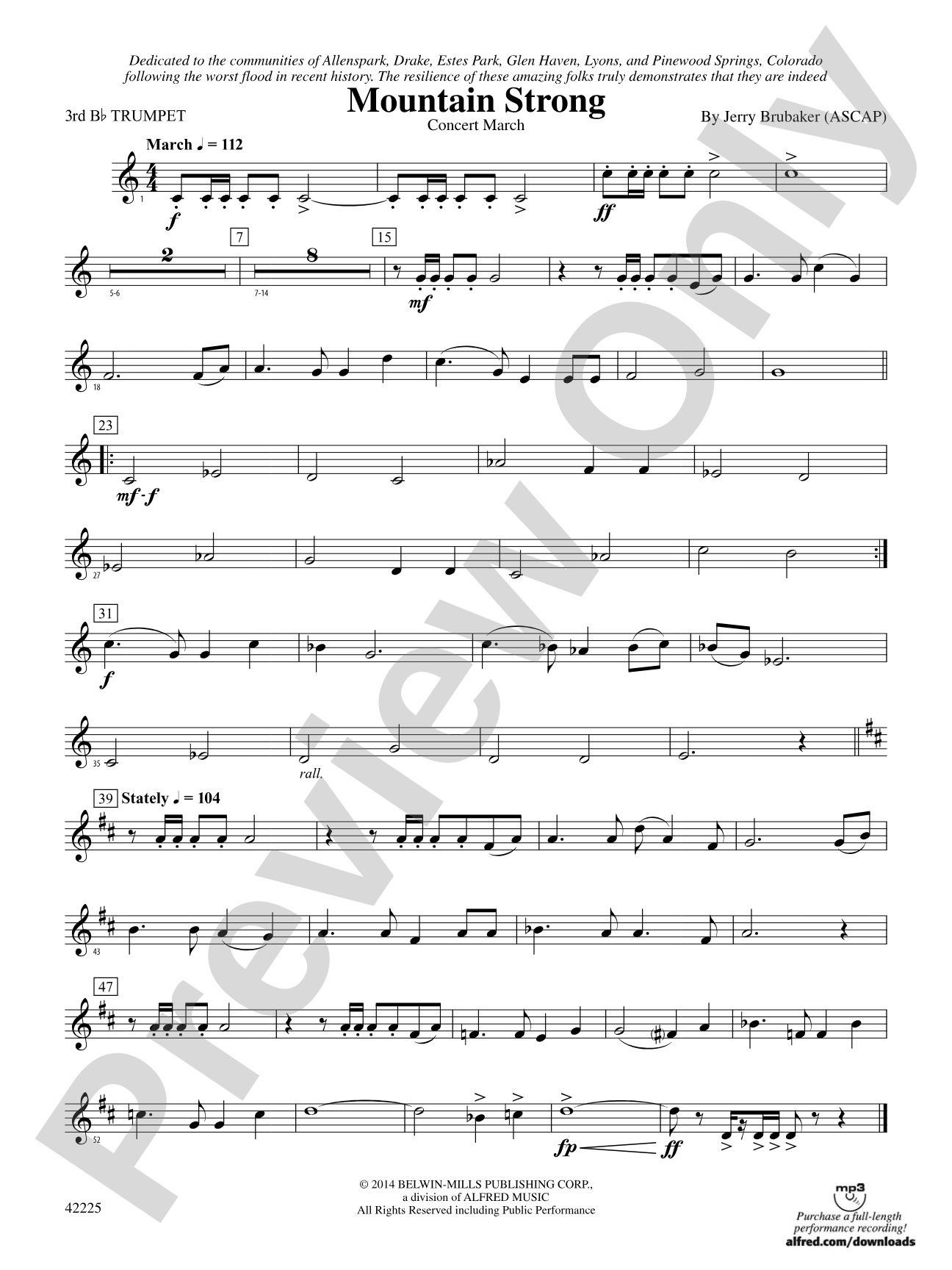Mountain Strong: 3rd B-flat Trumpet