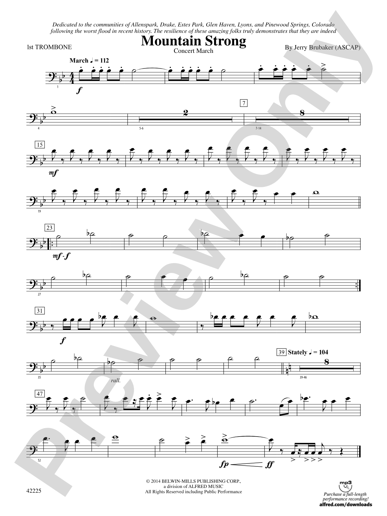 Mountain Strong: 1st Trombone