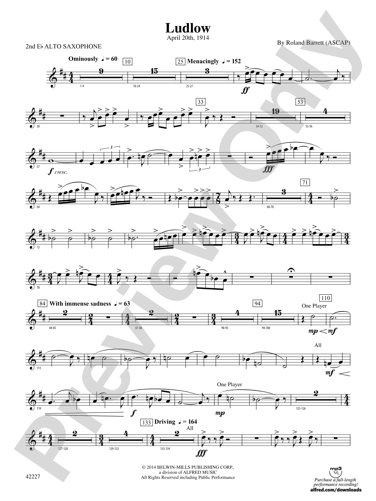 Ludlow: 2nd E-flat Alto Saxophone