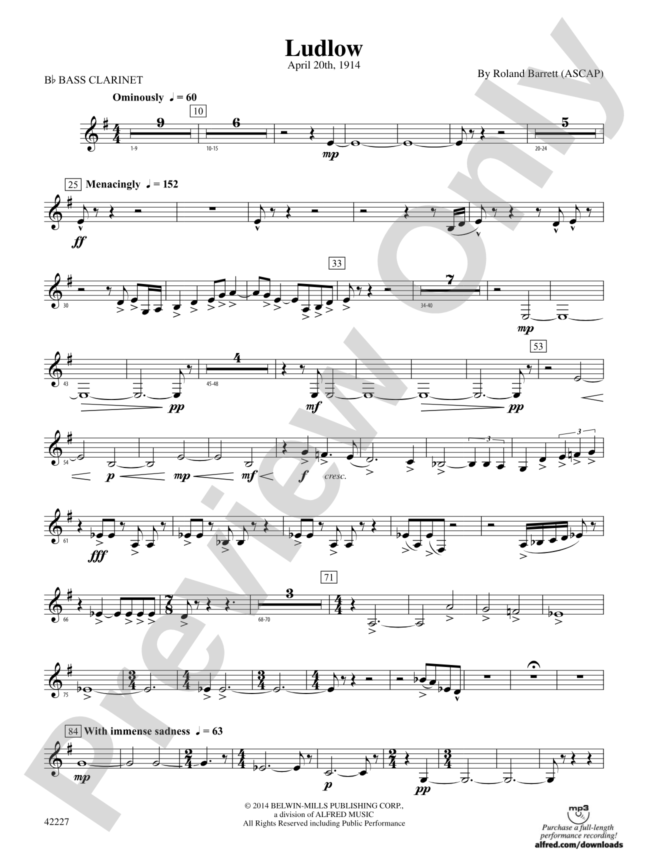 Ludlow: B-flat Bass Clarinet