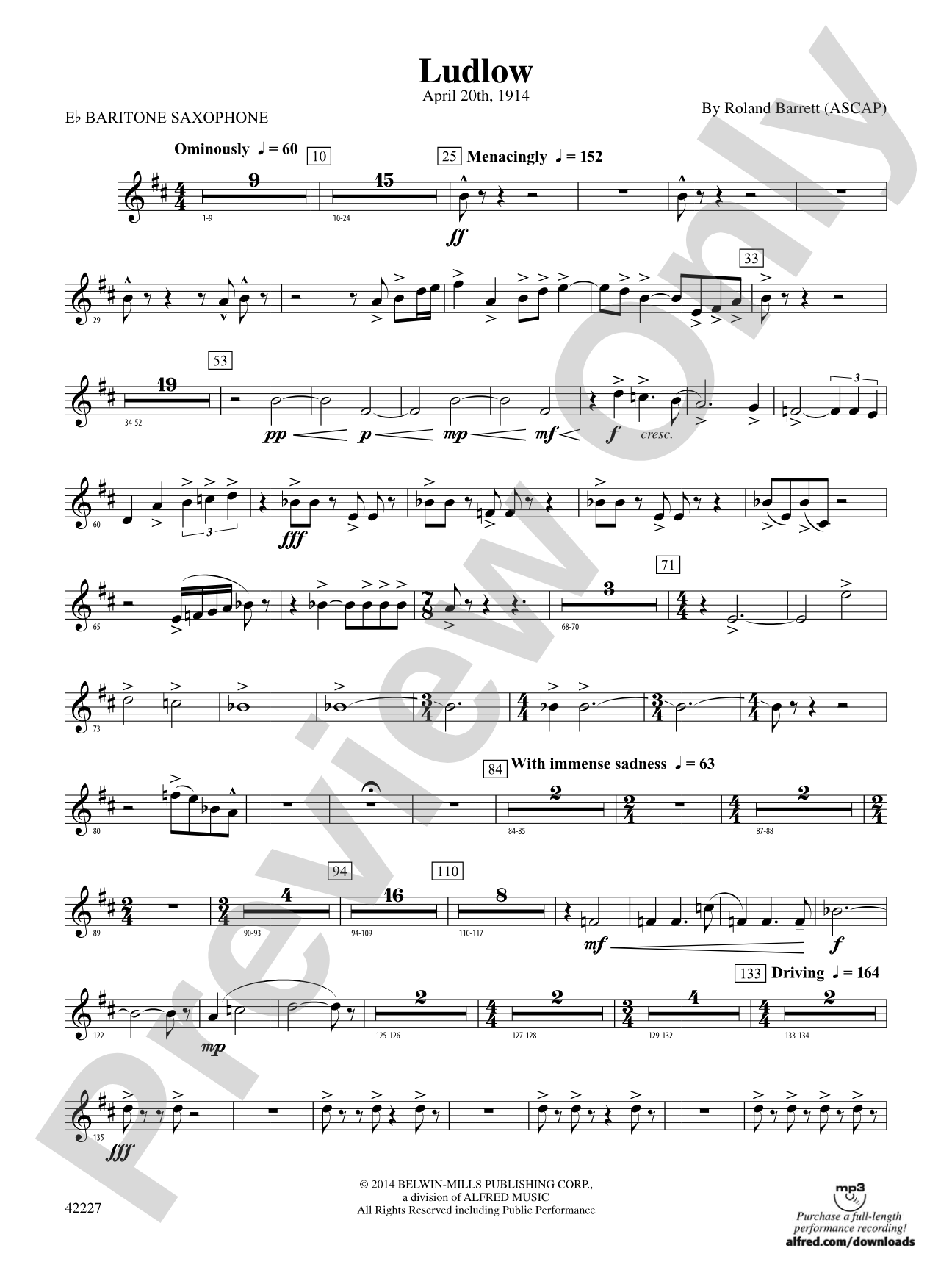 Ludlow: E-flat Baritone Saxophone