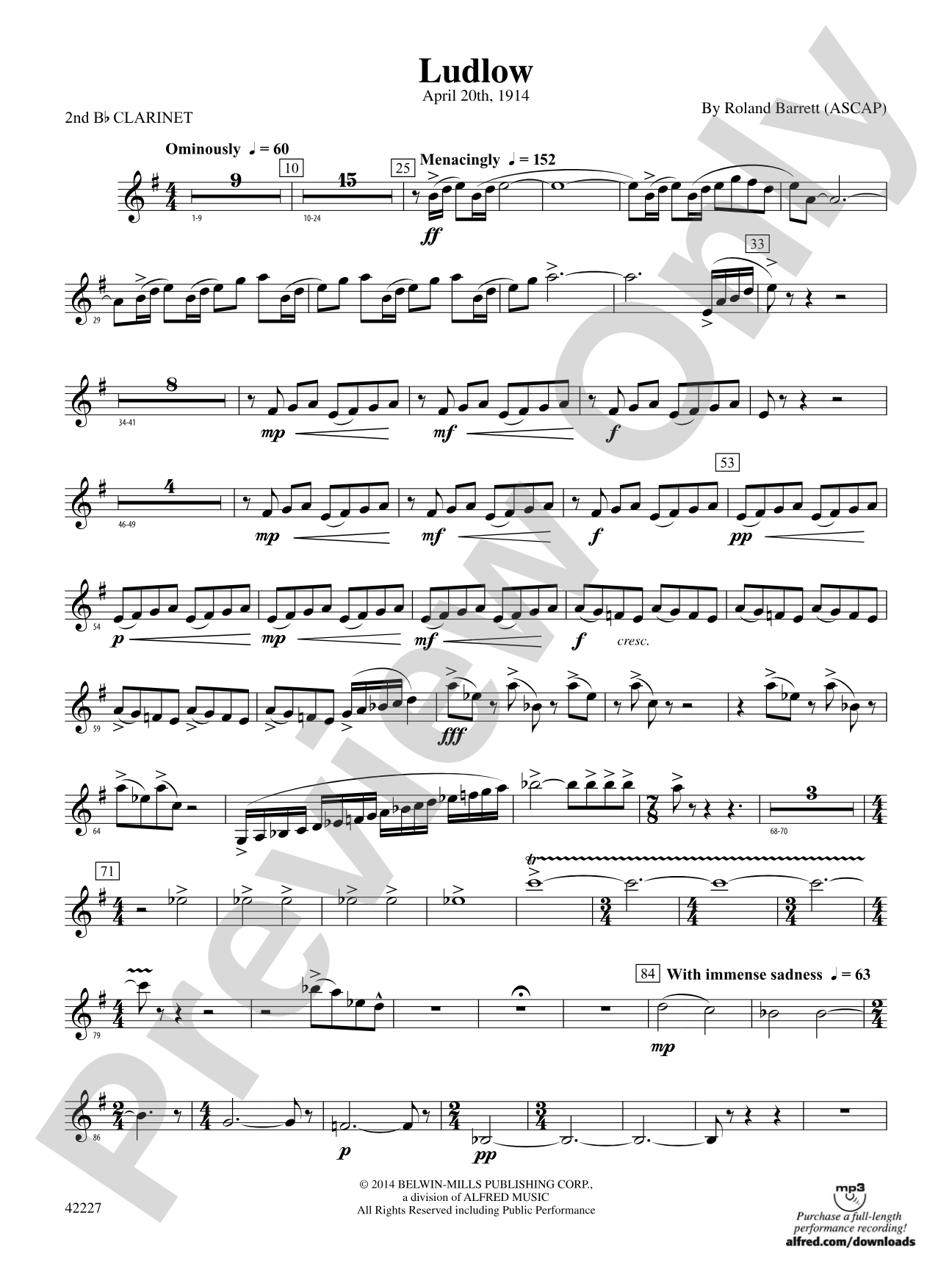 Ludlow: 2nd B-flat Clarinet