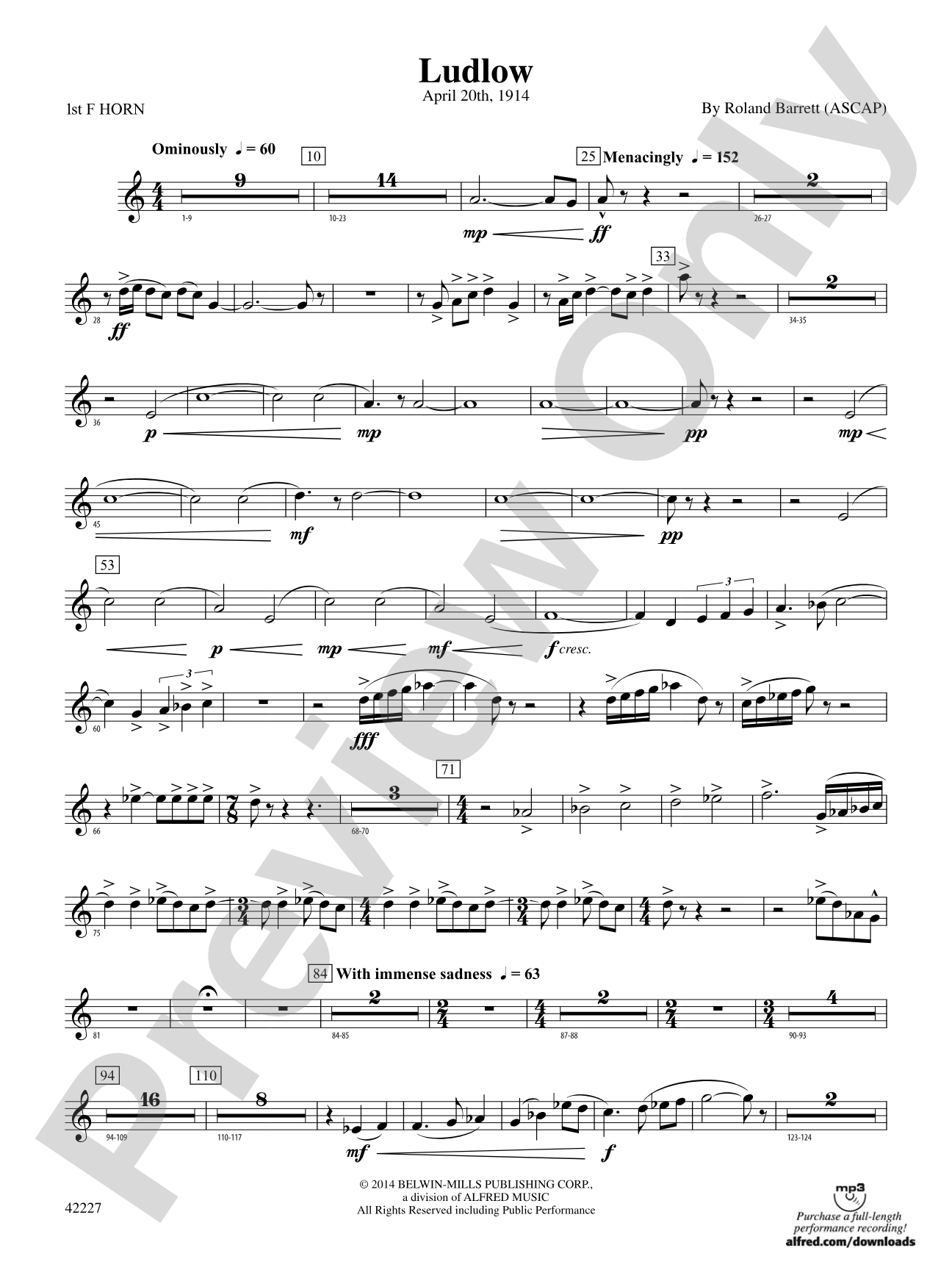 Ludlow: 1st F Horn