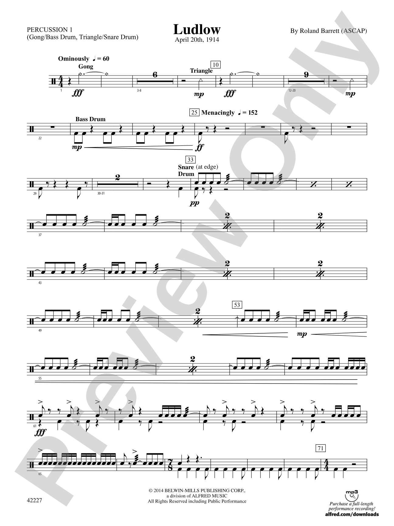 Ludlow: 1st Percussion