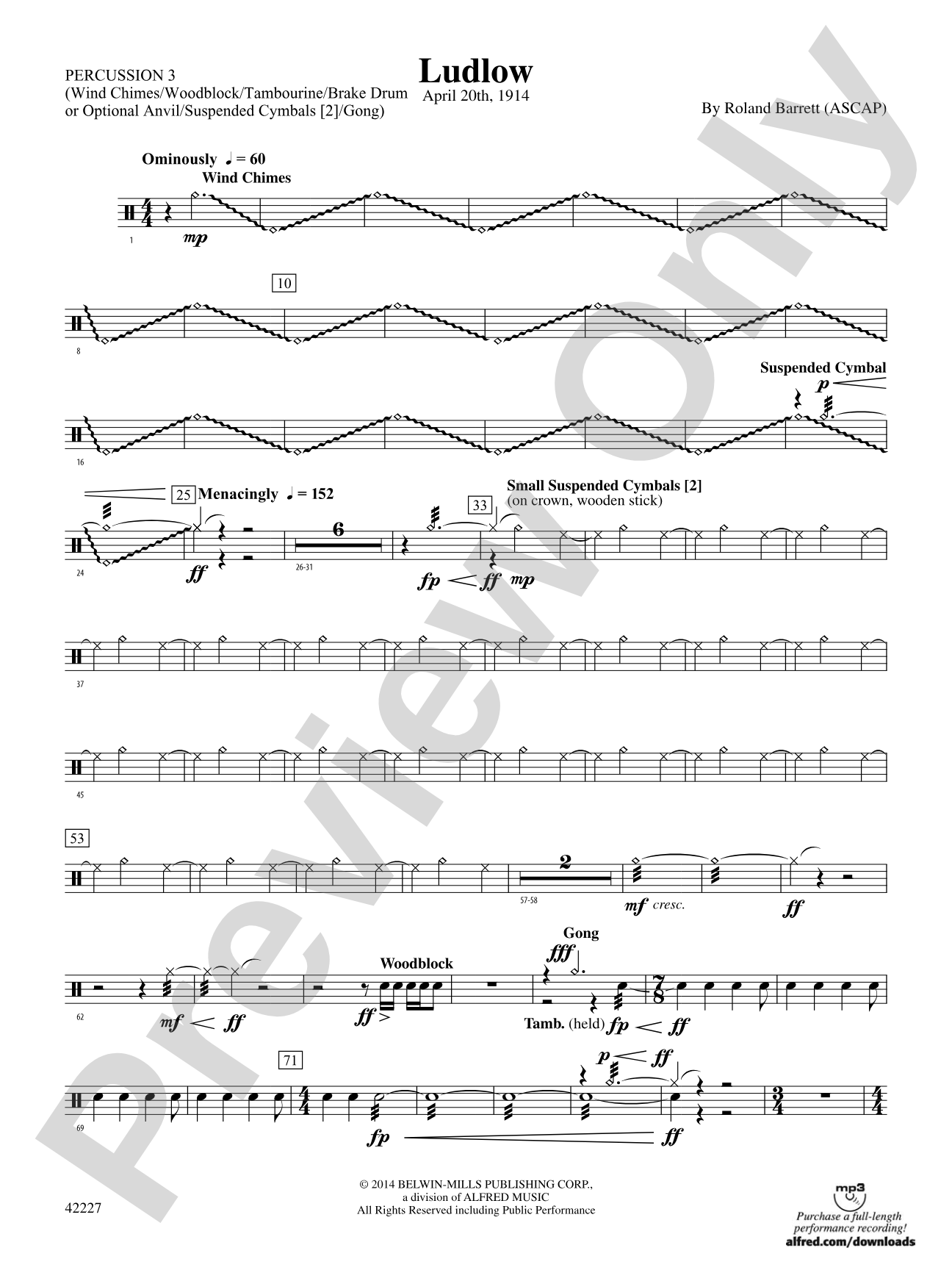 Ludlow: 3rd Percussion