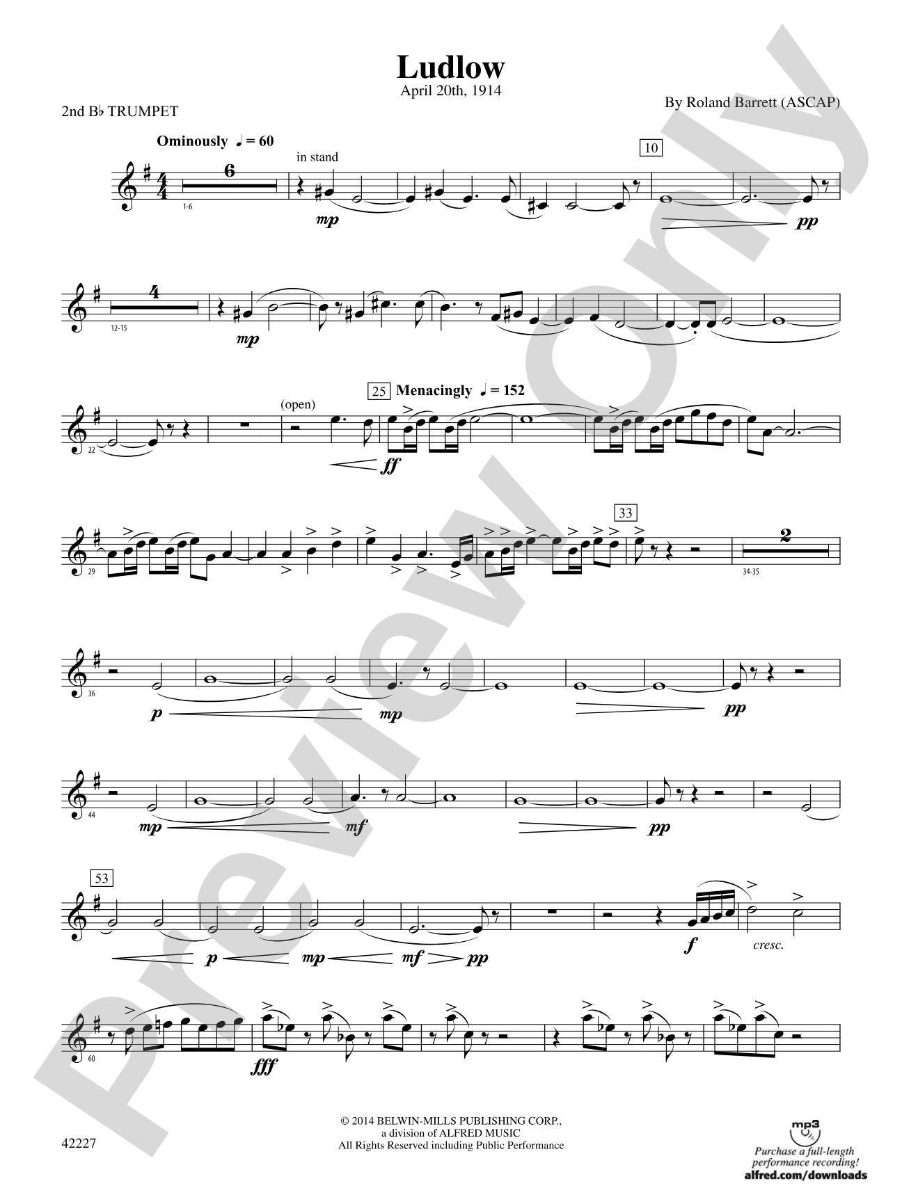 Ludlow: 2nd B-flat Trumpet