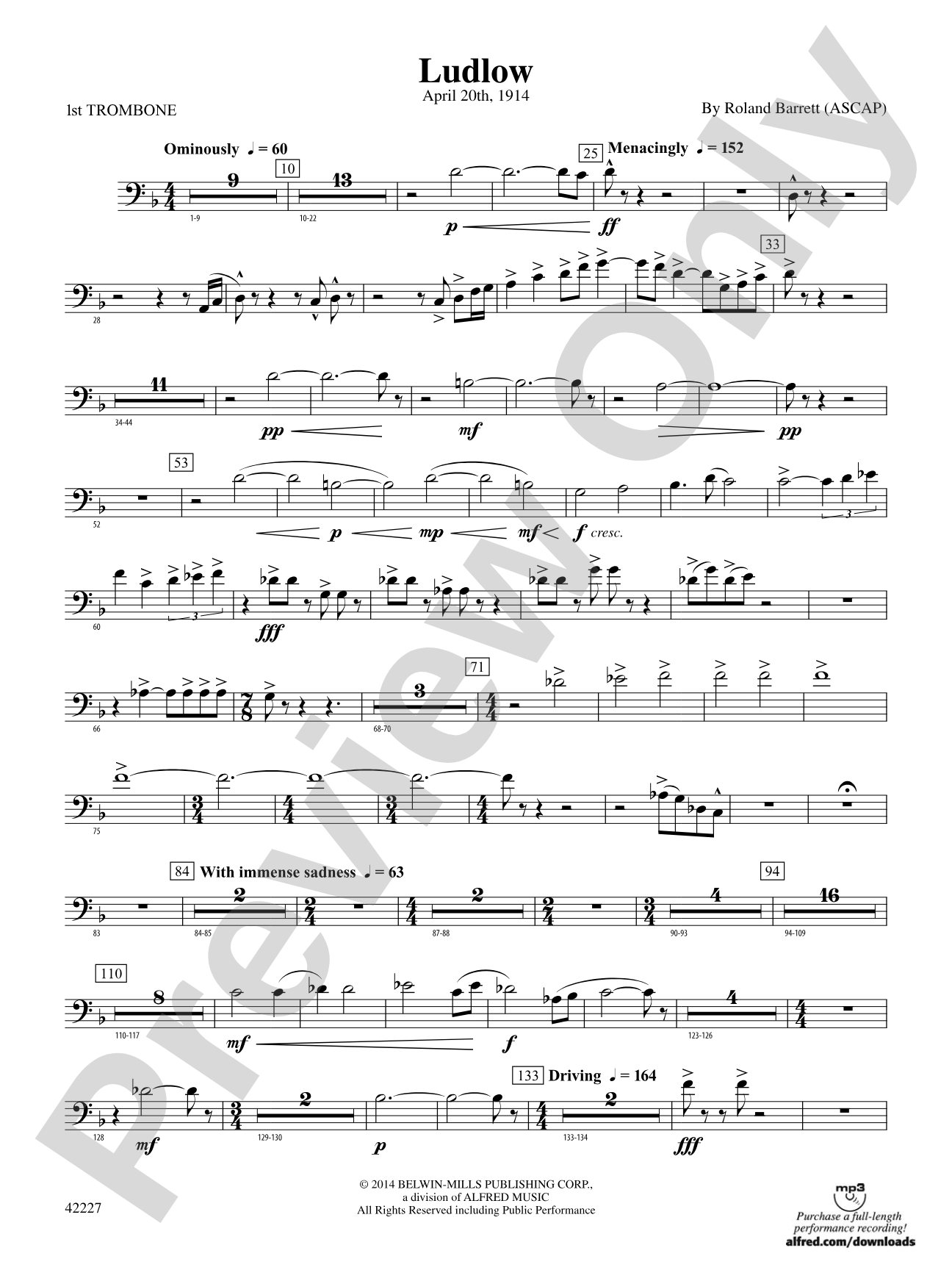 Ludlow: 1st Trombone