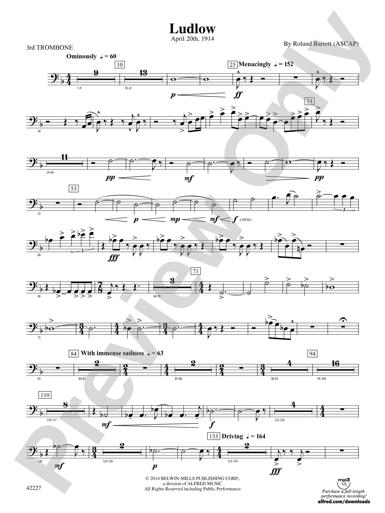 Ludlow: 3rd Trombone