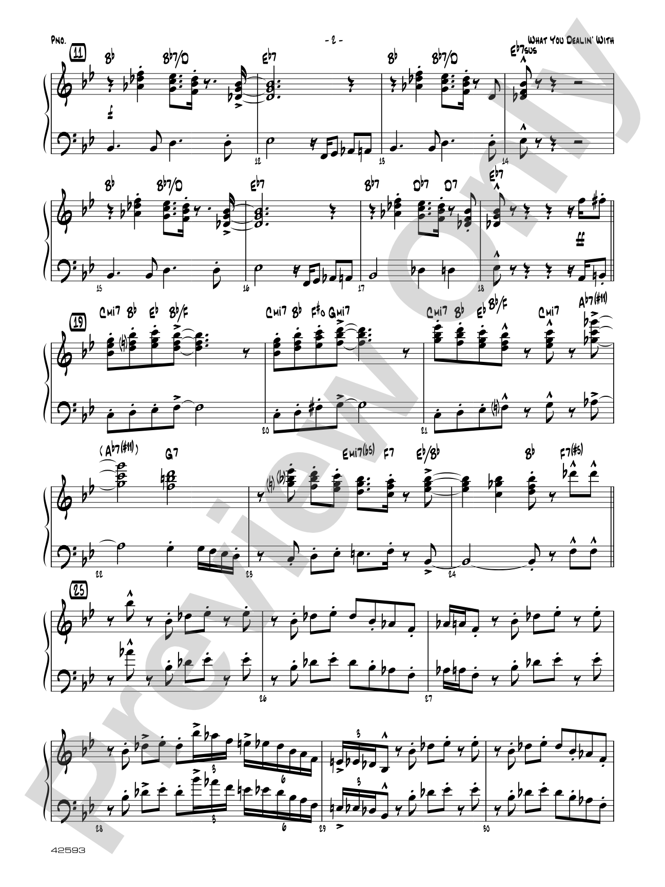What You Dealin' With: Piano Accompaniment