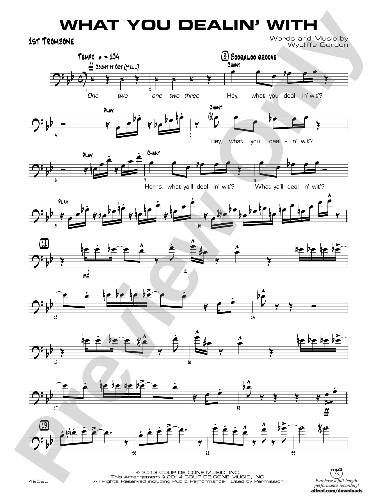 What You Dealin' With: 1st Trombone