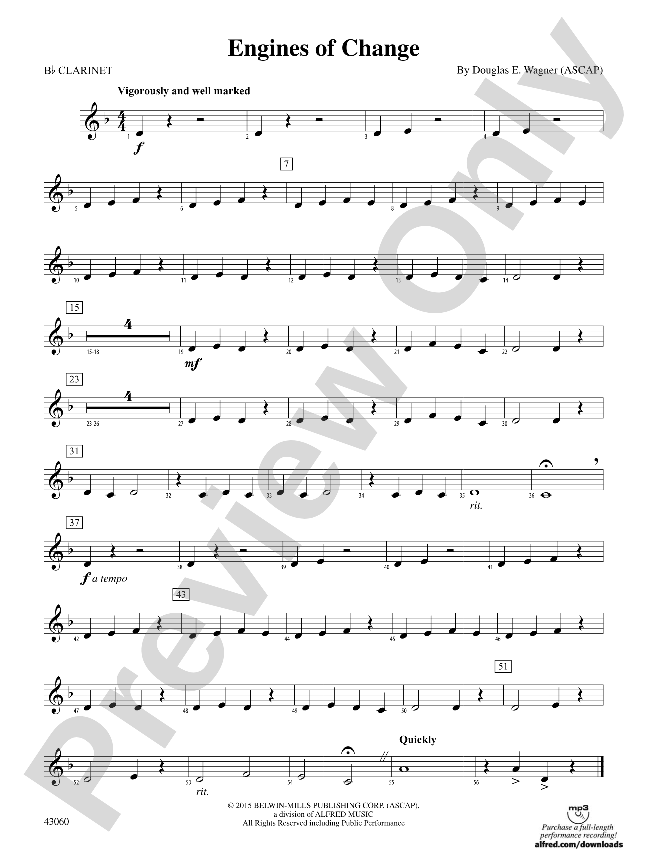 Engines of Change: 1st B-flat Clarinet