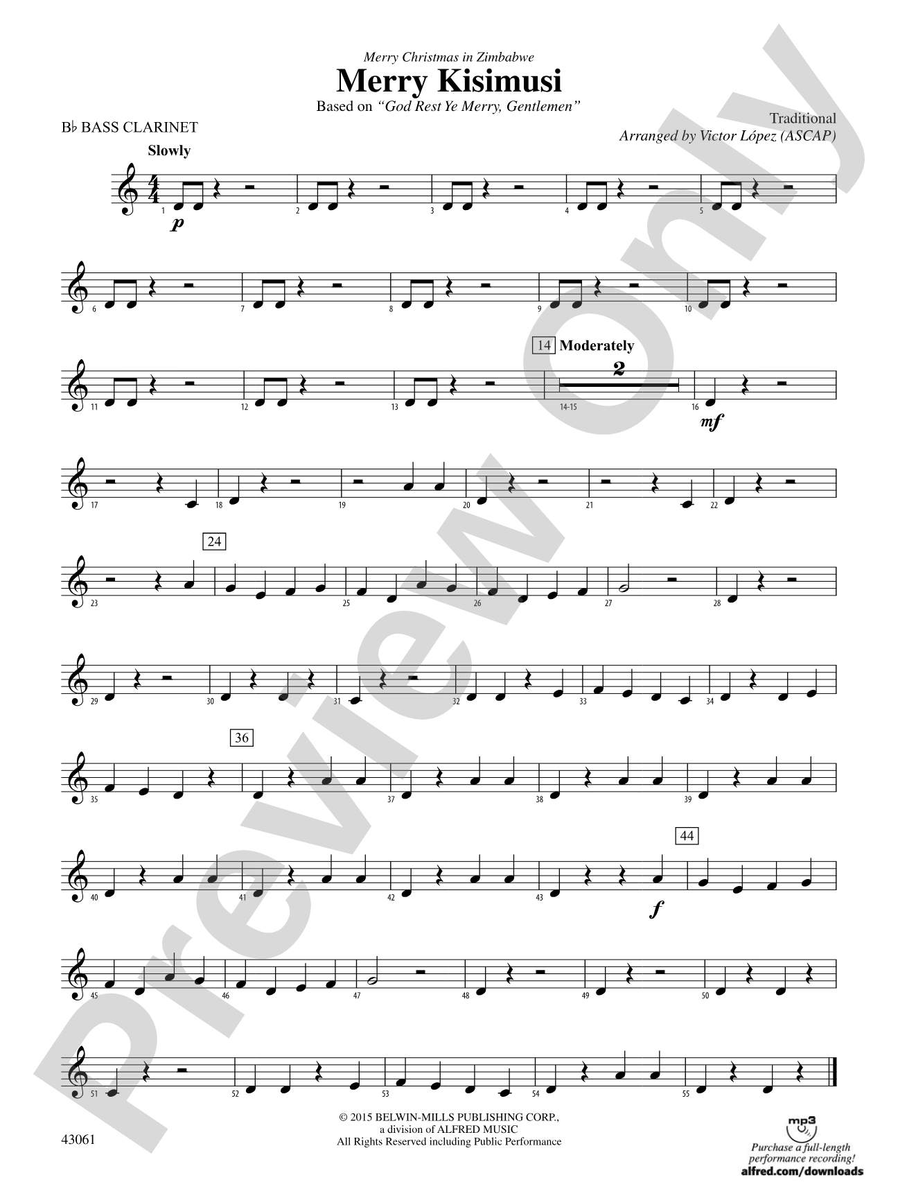 Merry Kisimusi: B-flat Bass Clarinet