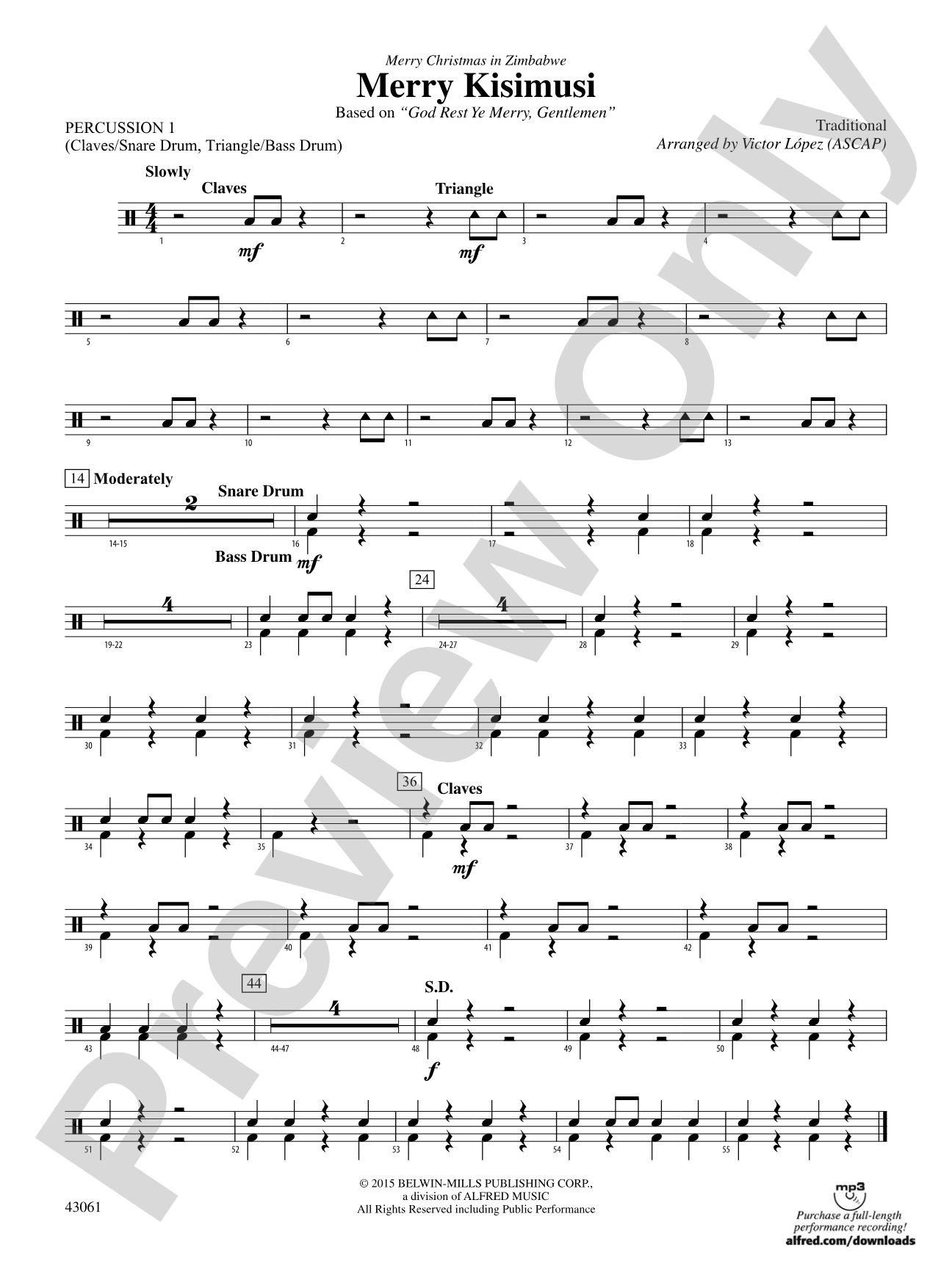 Merry Kisimusi: 1st Percussion