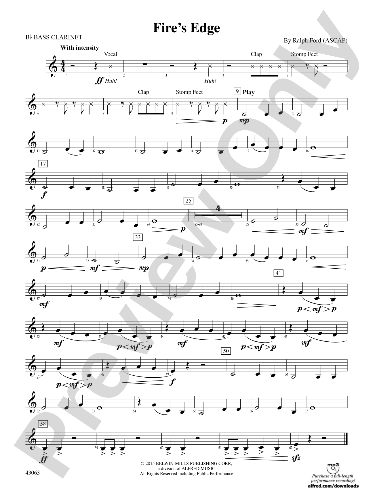 Fire's Edge: B-flat Bass Clarinet