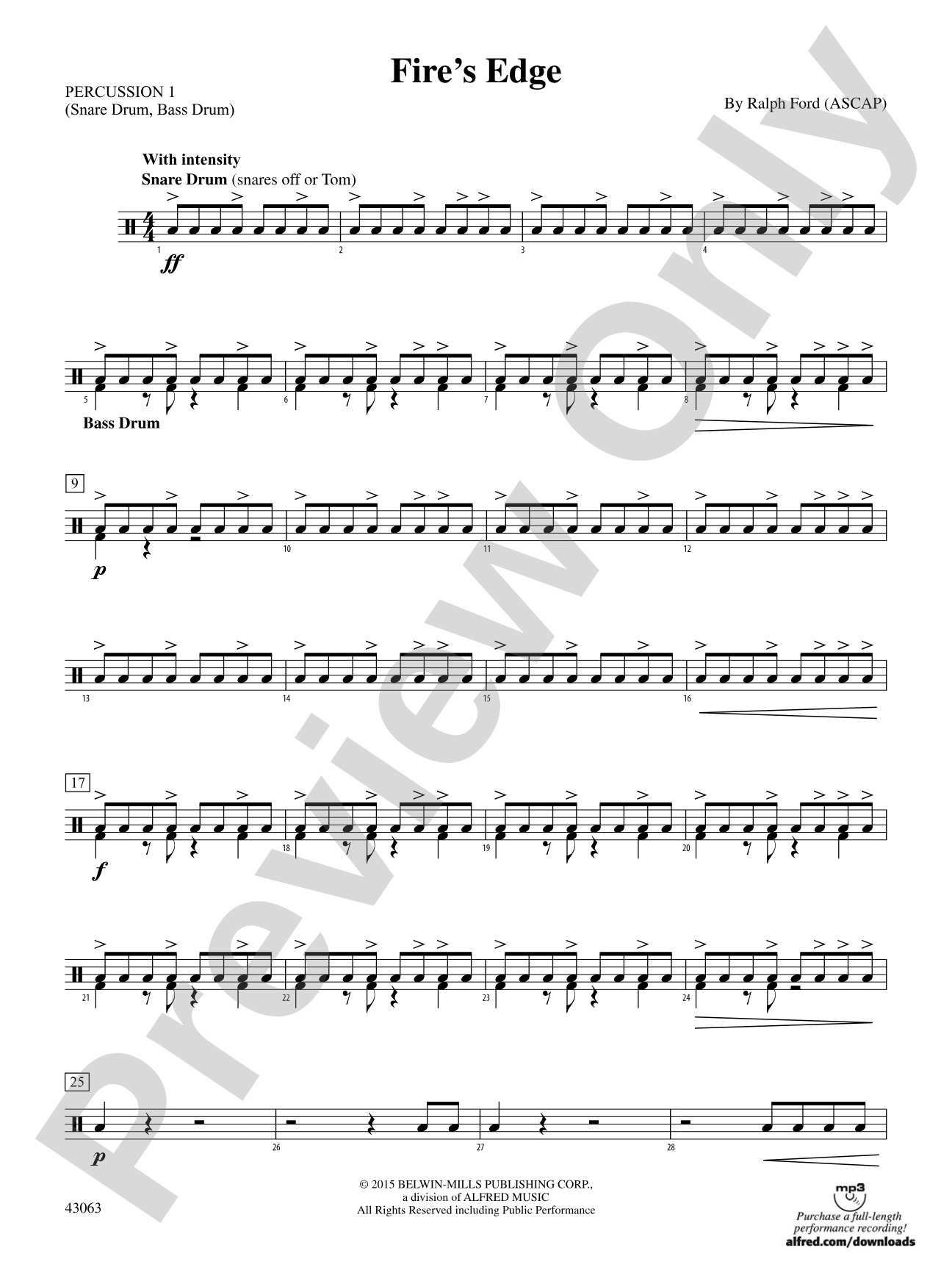 Fire's Edge: 1st Percussion