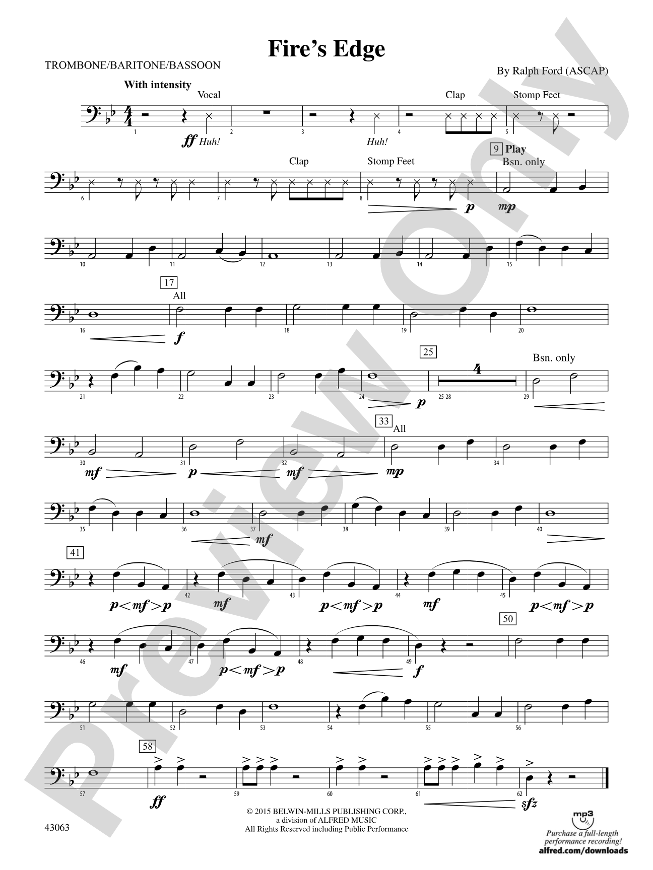 Fire's Edge: 1st Trombone