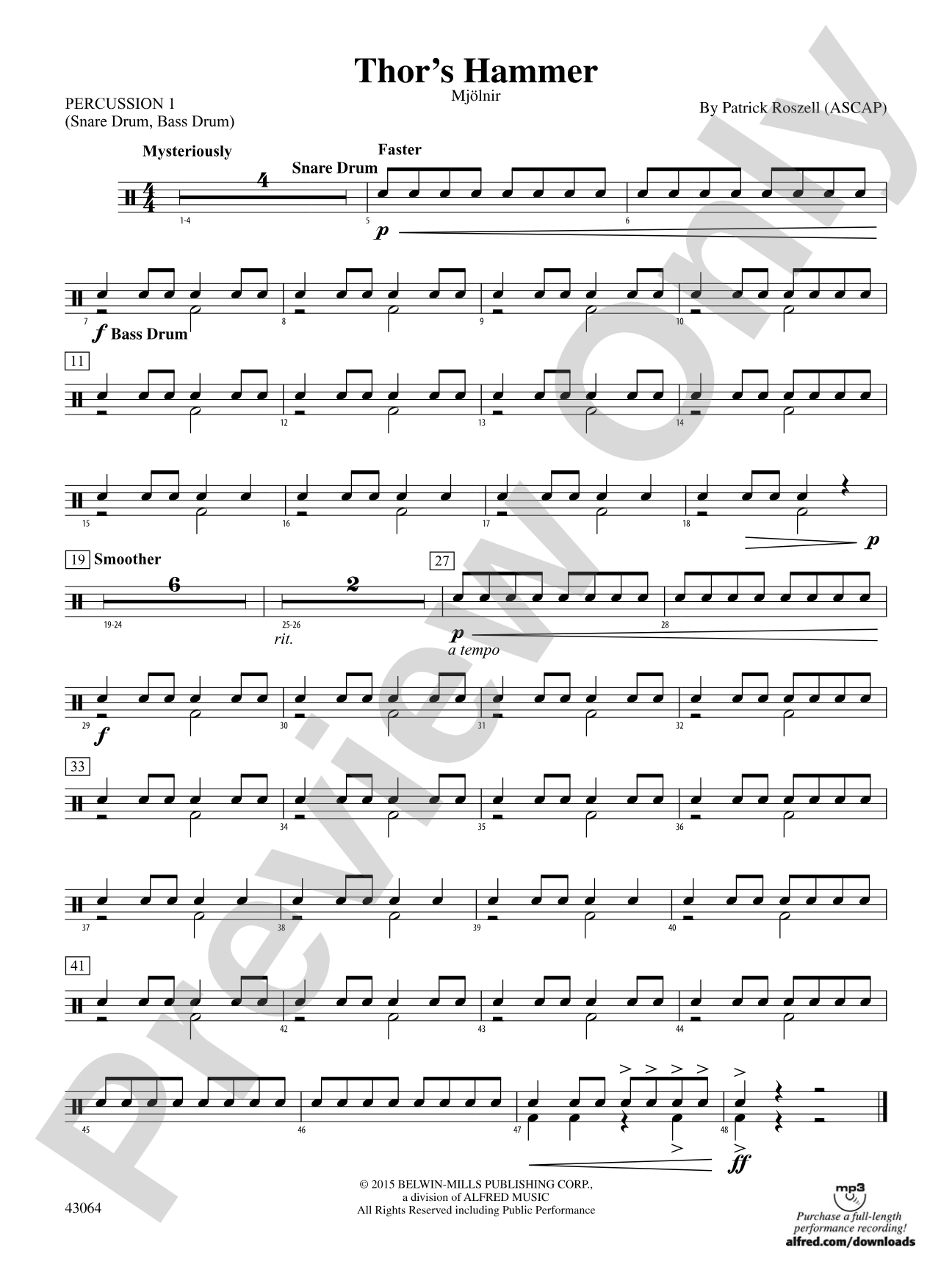 Thor's Hammer: 1st Percussion