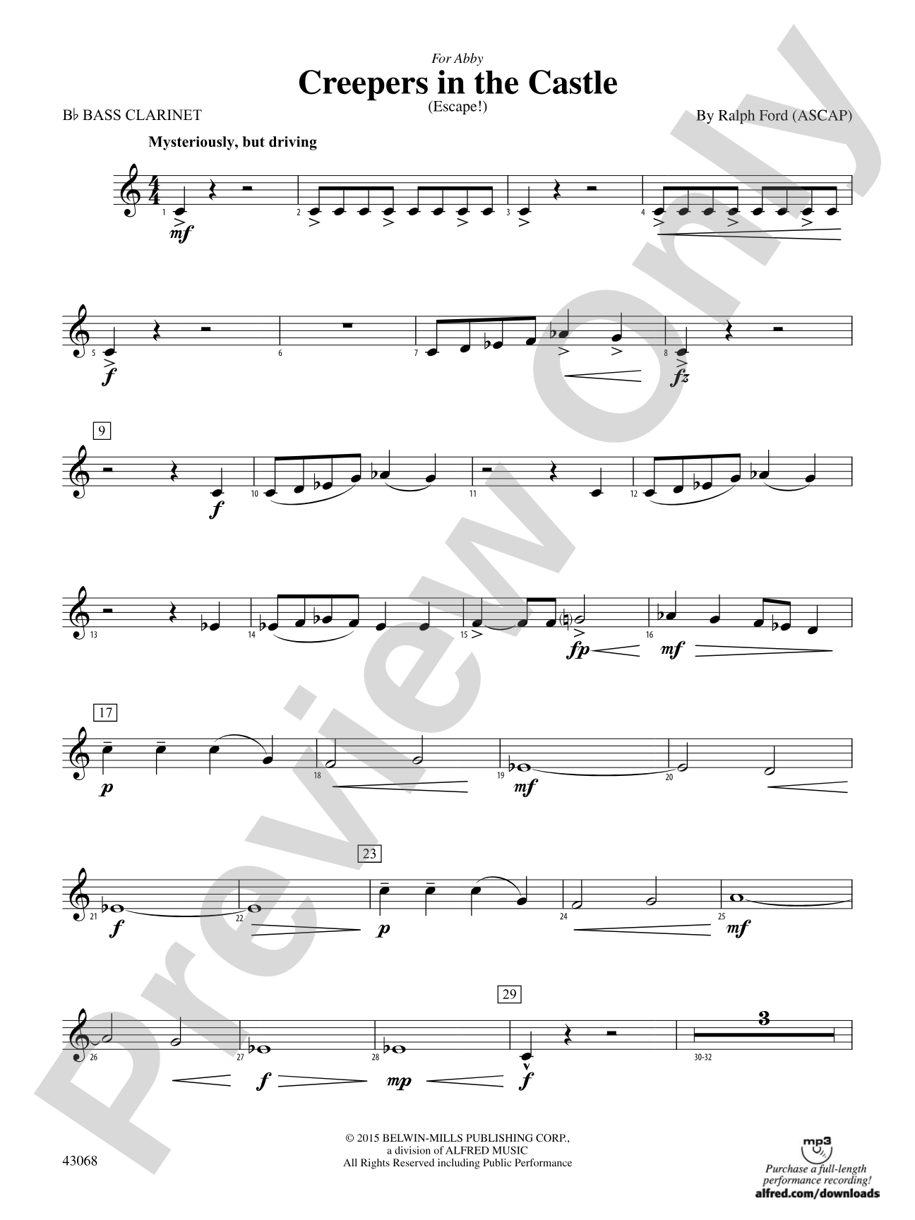 Creepers in the Castle: B-flat Bass Clarinet