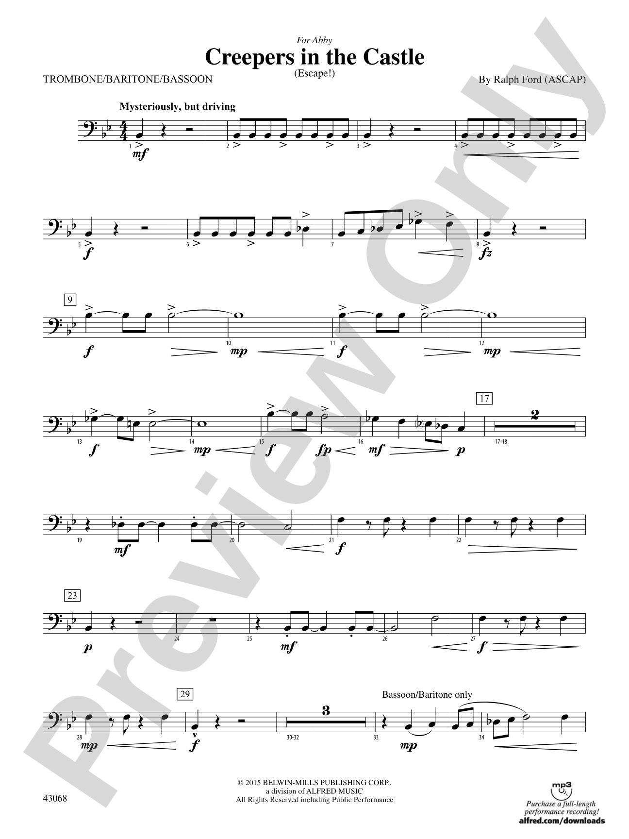 Creepers in the Castle: 1st Trombone