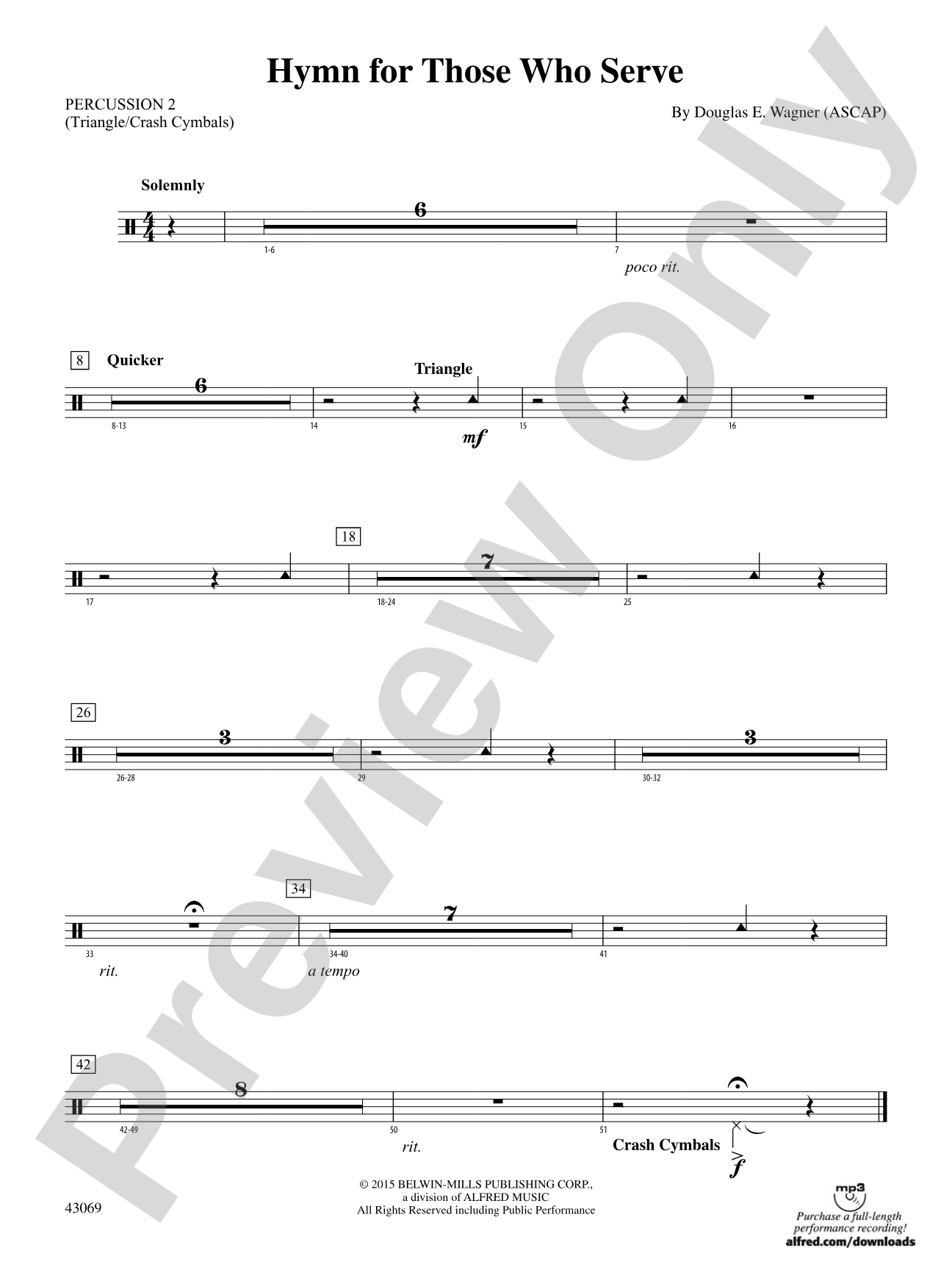 Hymn for Those Who Serve: 2nd Percussion