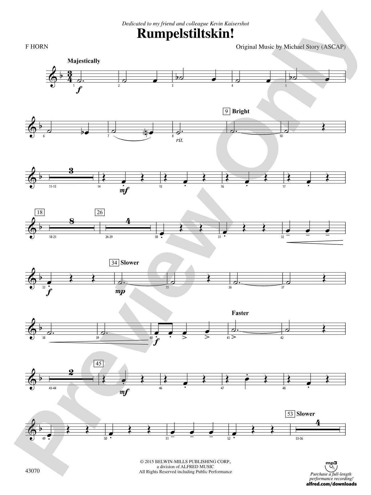 Rumpelstiltskin!: 1st F Horn