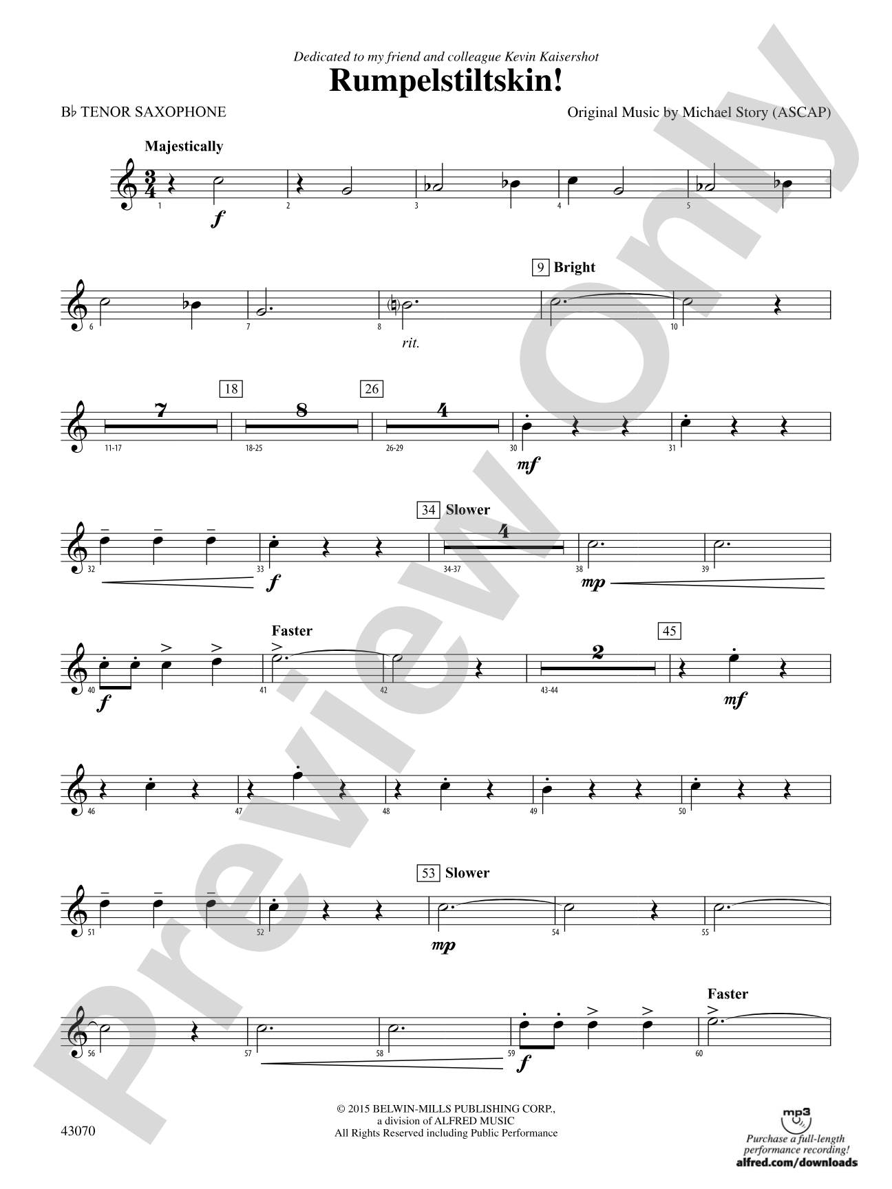 Rumpelstiltskin!: B-flat Tenor Saxophone