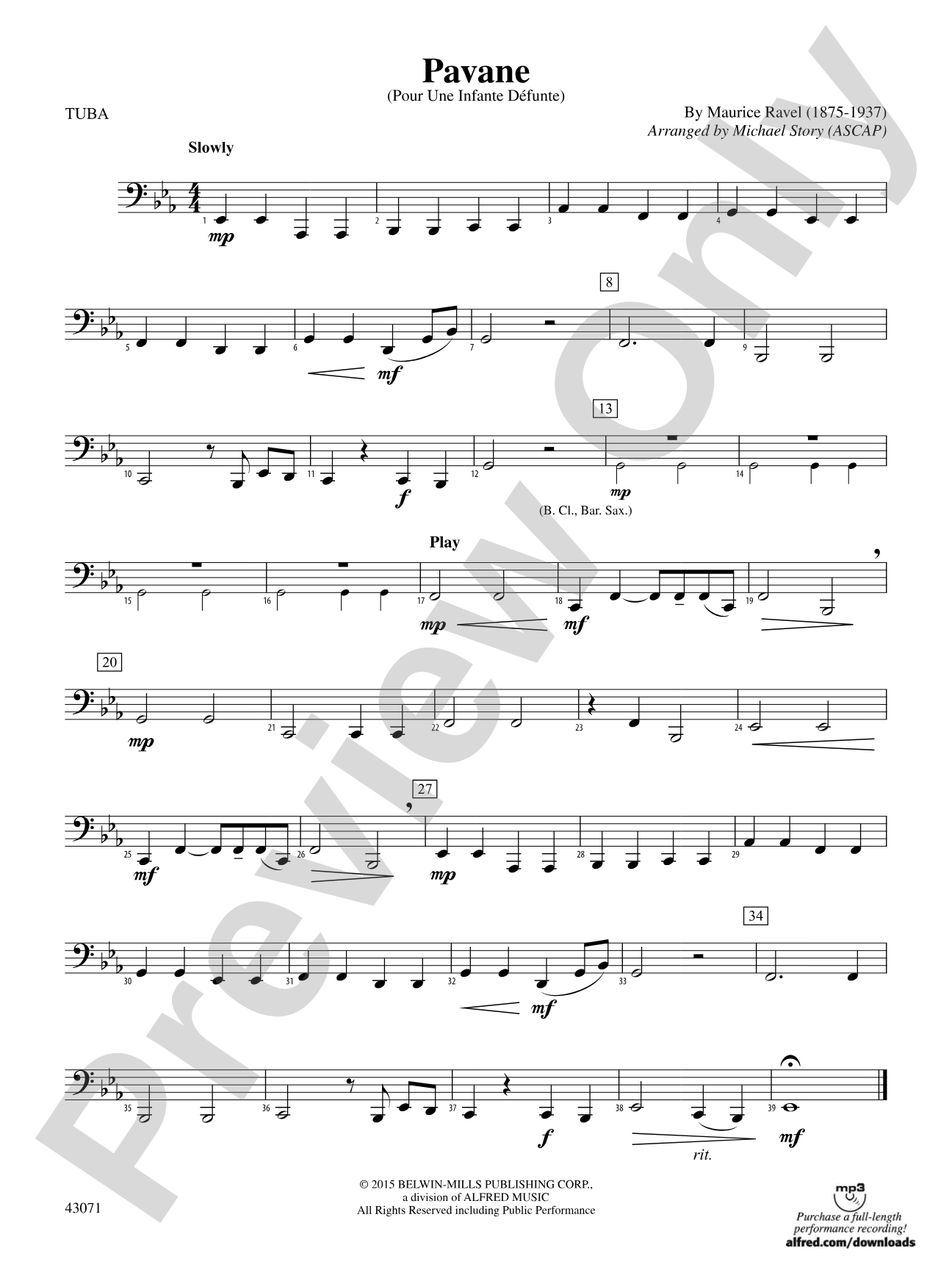 Pavane: Tuba