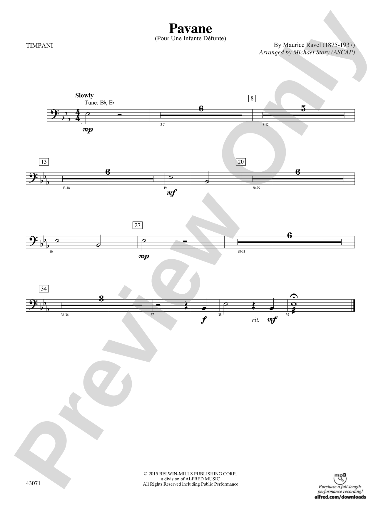 Pavane: Timpani