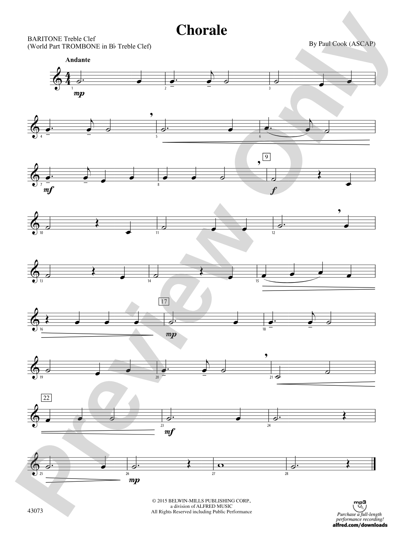 Chorale: Baritone T.C.