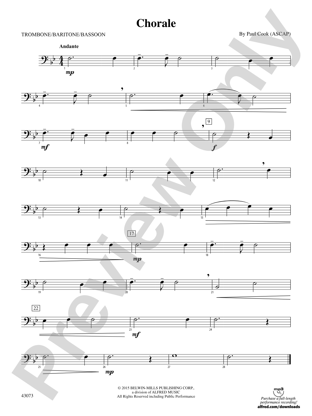 Chorale: 1st Trombone