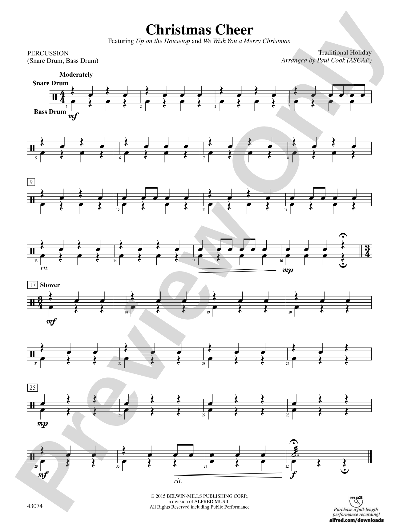 Christmas Cheer: 1st Percussion