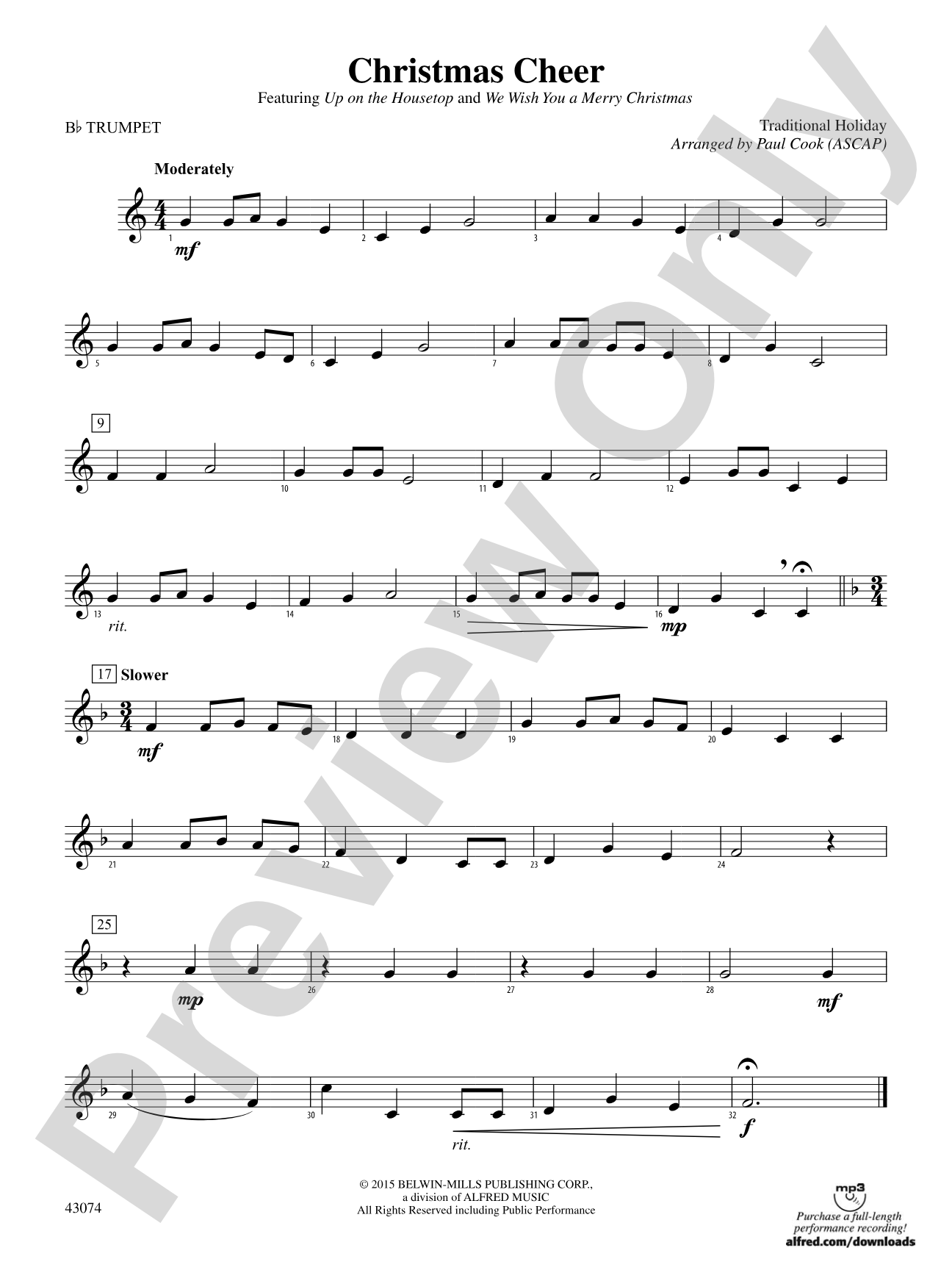 Christmas Cheer: 1st B-flat Trumpet